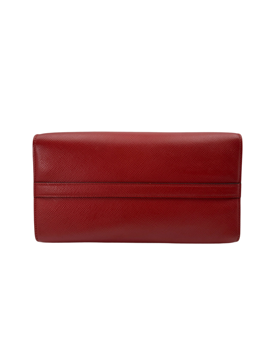 Prada Monochrome Red Saffiano Lux Tote Handle Bag PR301