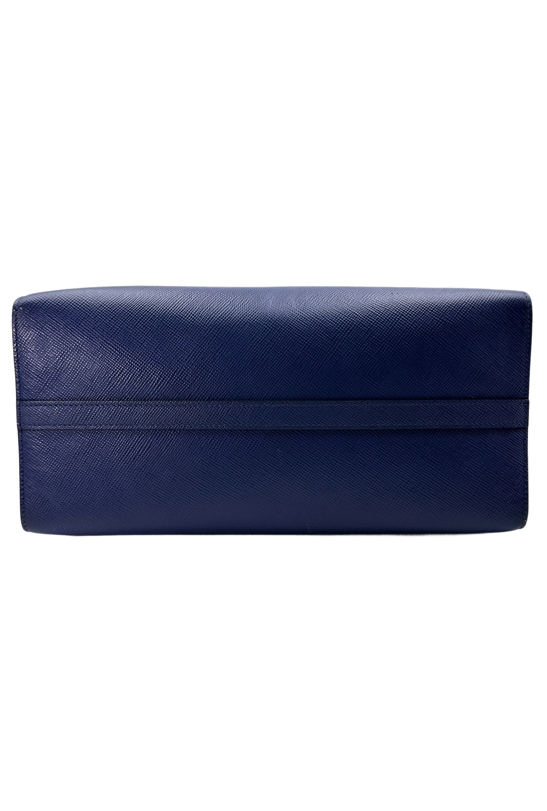 Prada Monochrome Blue Saffiano Lux Small Size Tote Handle Bag PR300