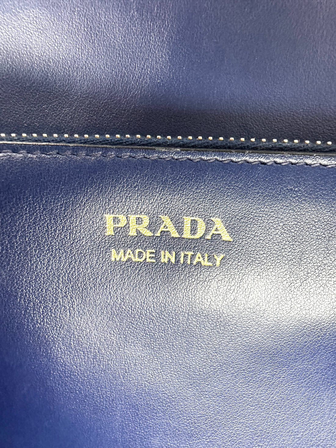 Prada Monochrome Blue Saffiano Lux Small Size Tote Handle Bag PR300