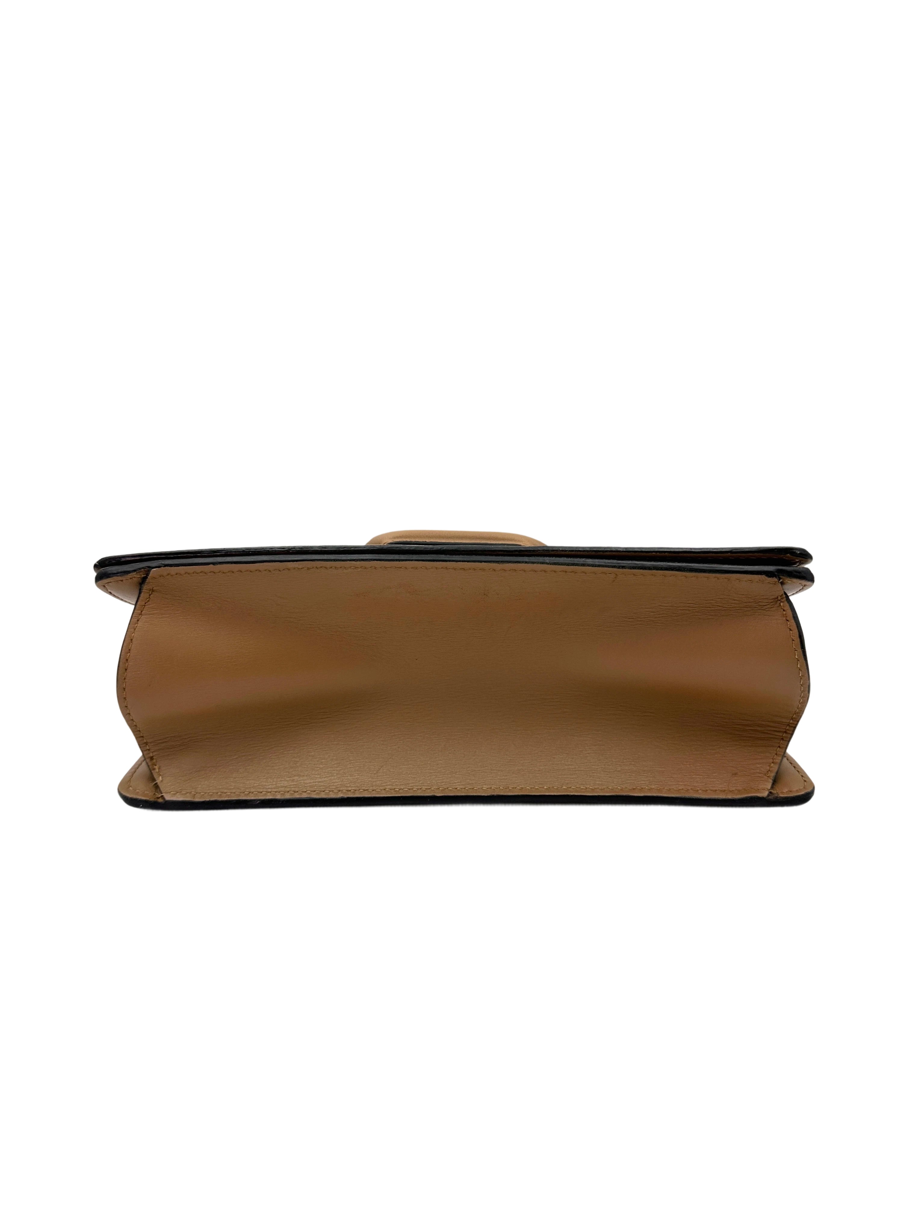 Loewe Barcelona Beige Leather Flap Bag LW87