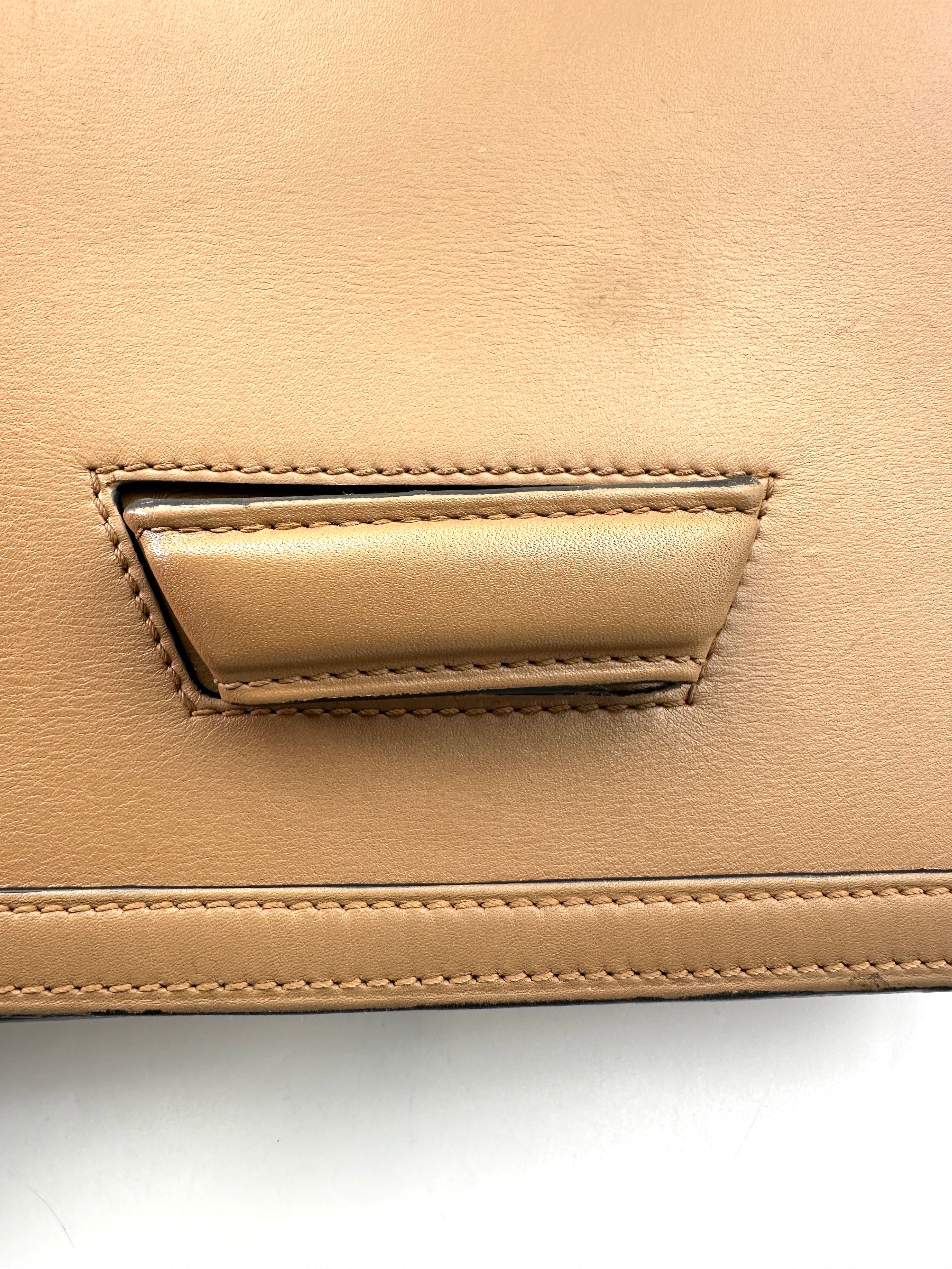 Loewe Barcelona Beige Leather Flap Bag LW87