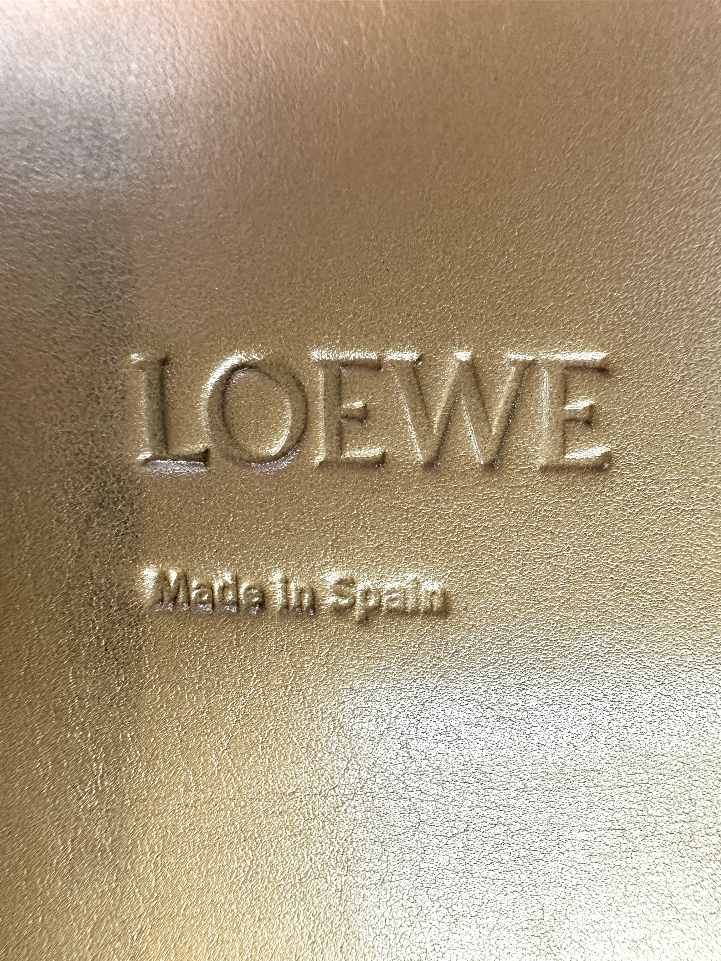 Loewe Barcelona Beige Leather Flap Bag LW87