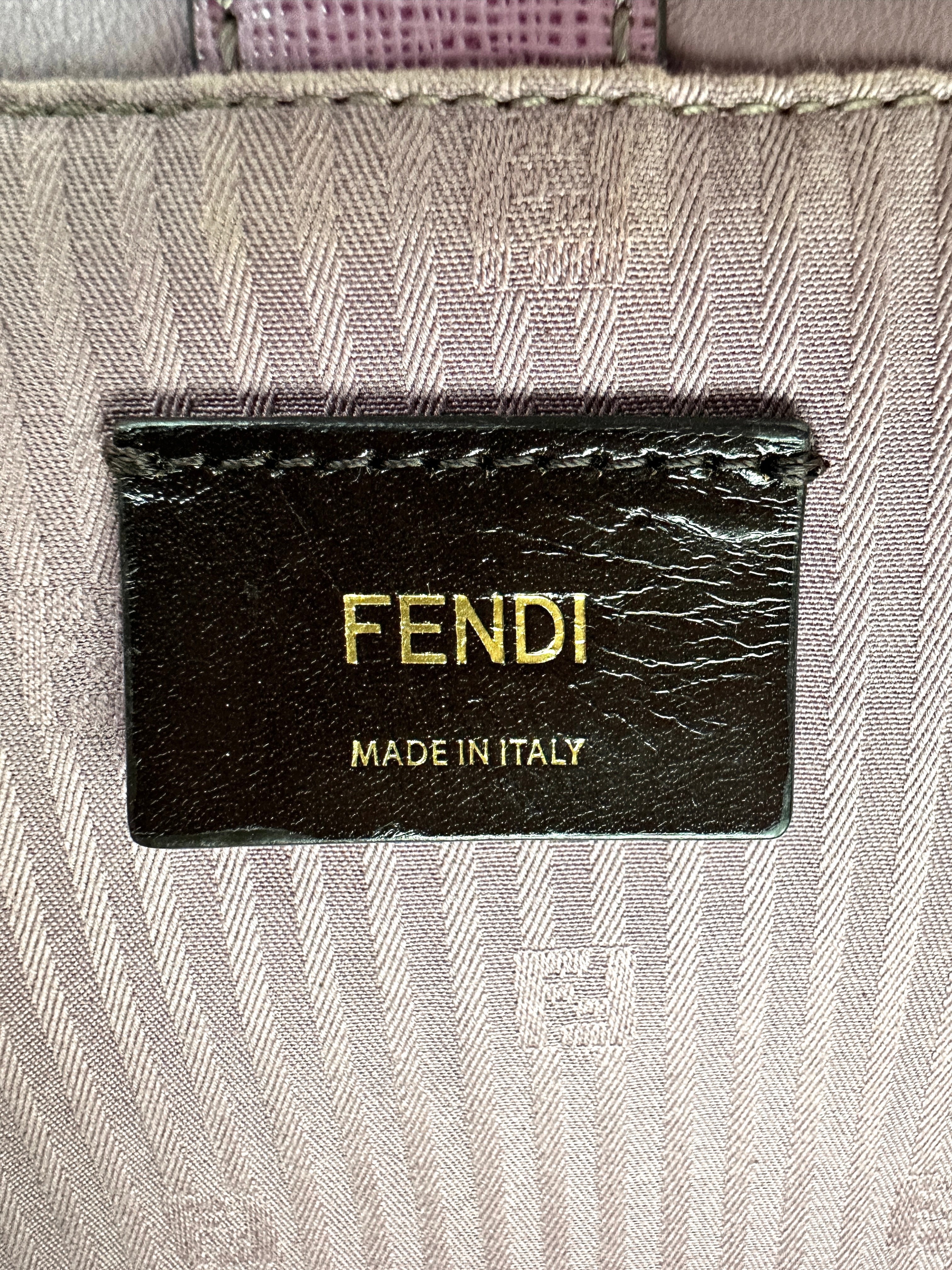 Fendi 2Jours Pink Leather Tote Handle Bag FF101