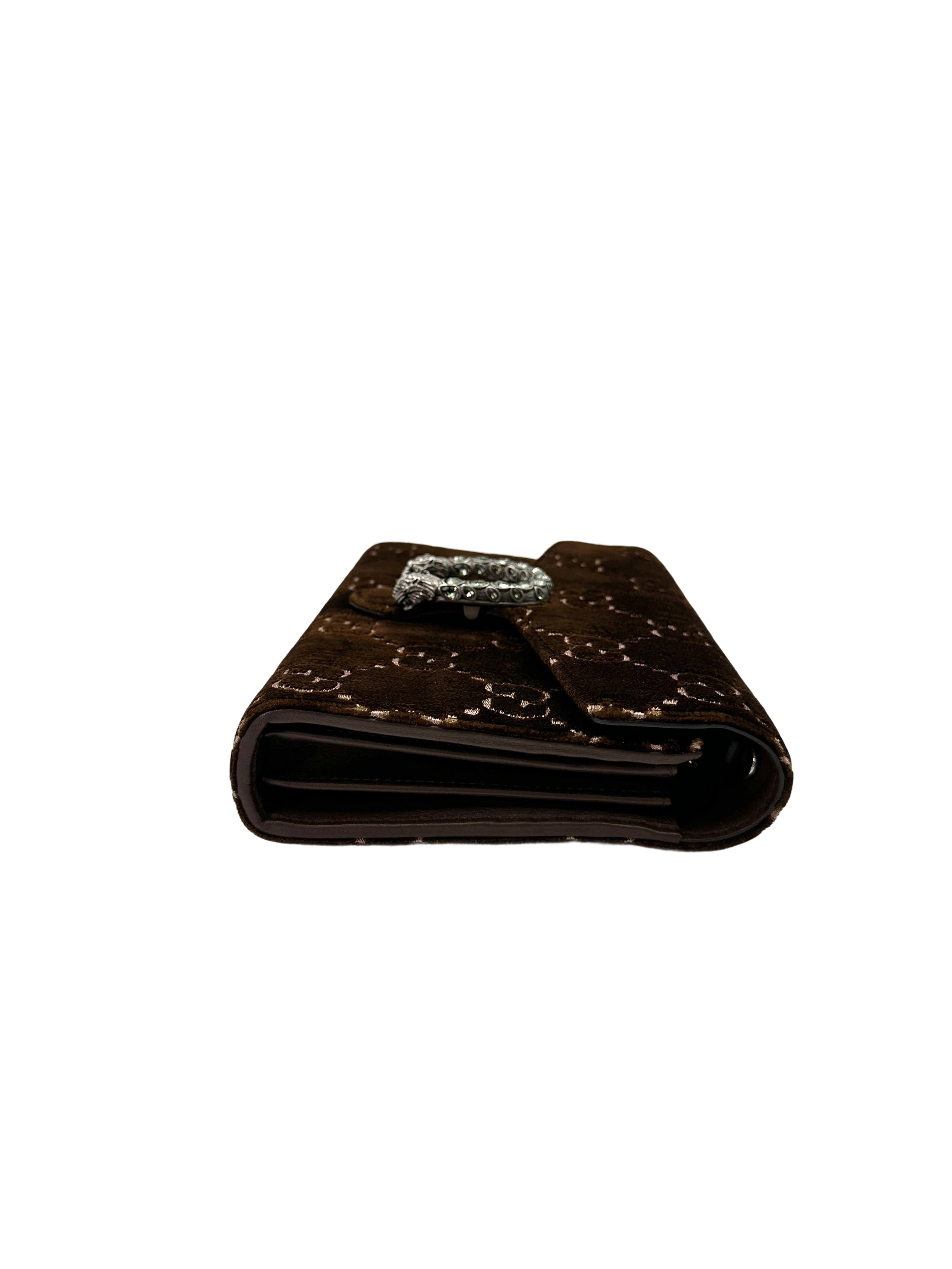 Gucci Dionysus Brown Velvet Wallet On Chain GG906