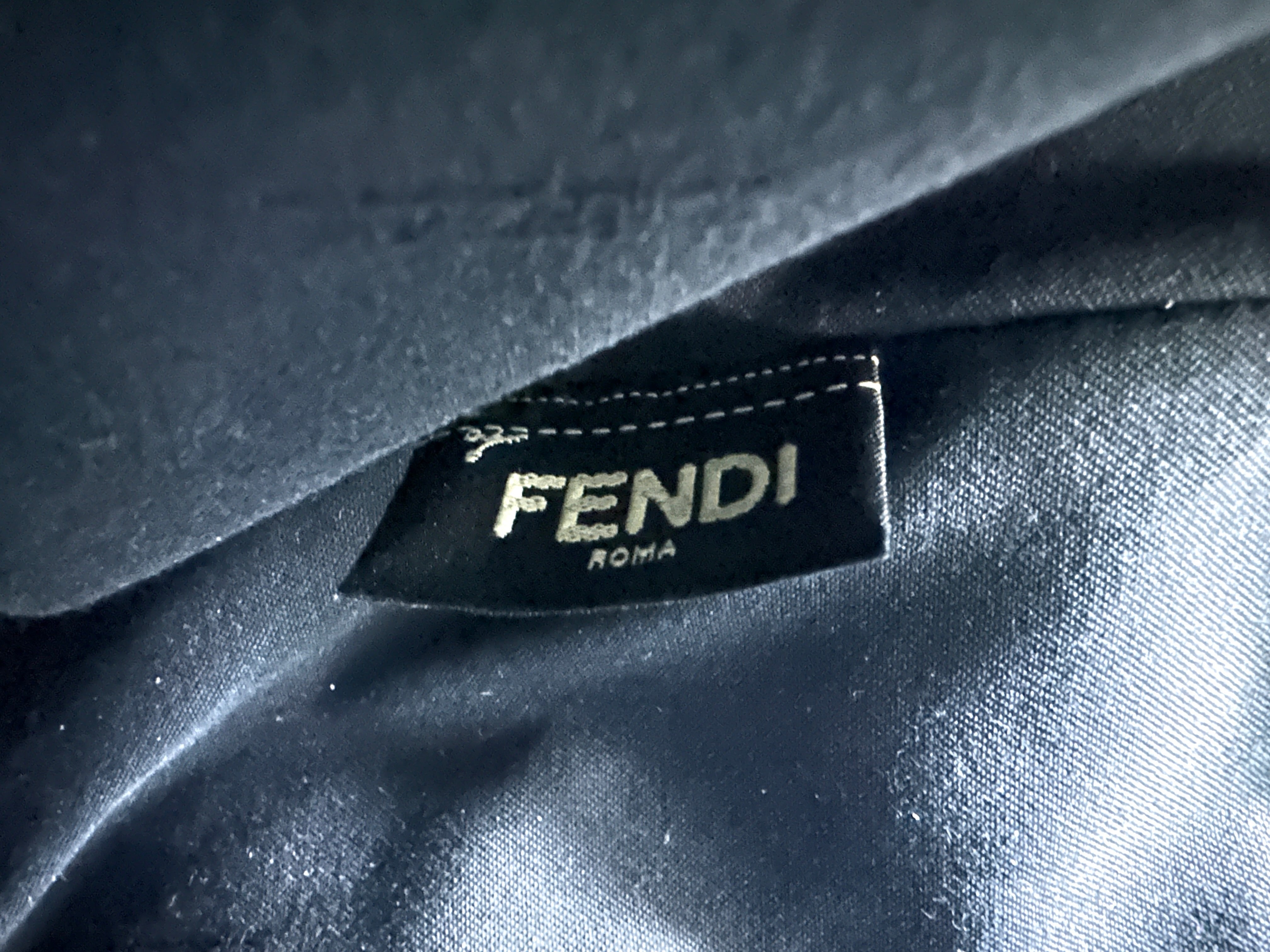 Fendi 2Jours Black Monster Eyes Studded Tote Handle Bag FF102