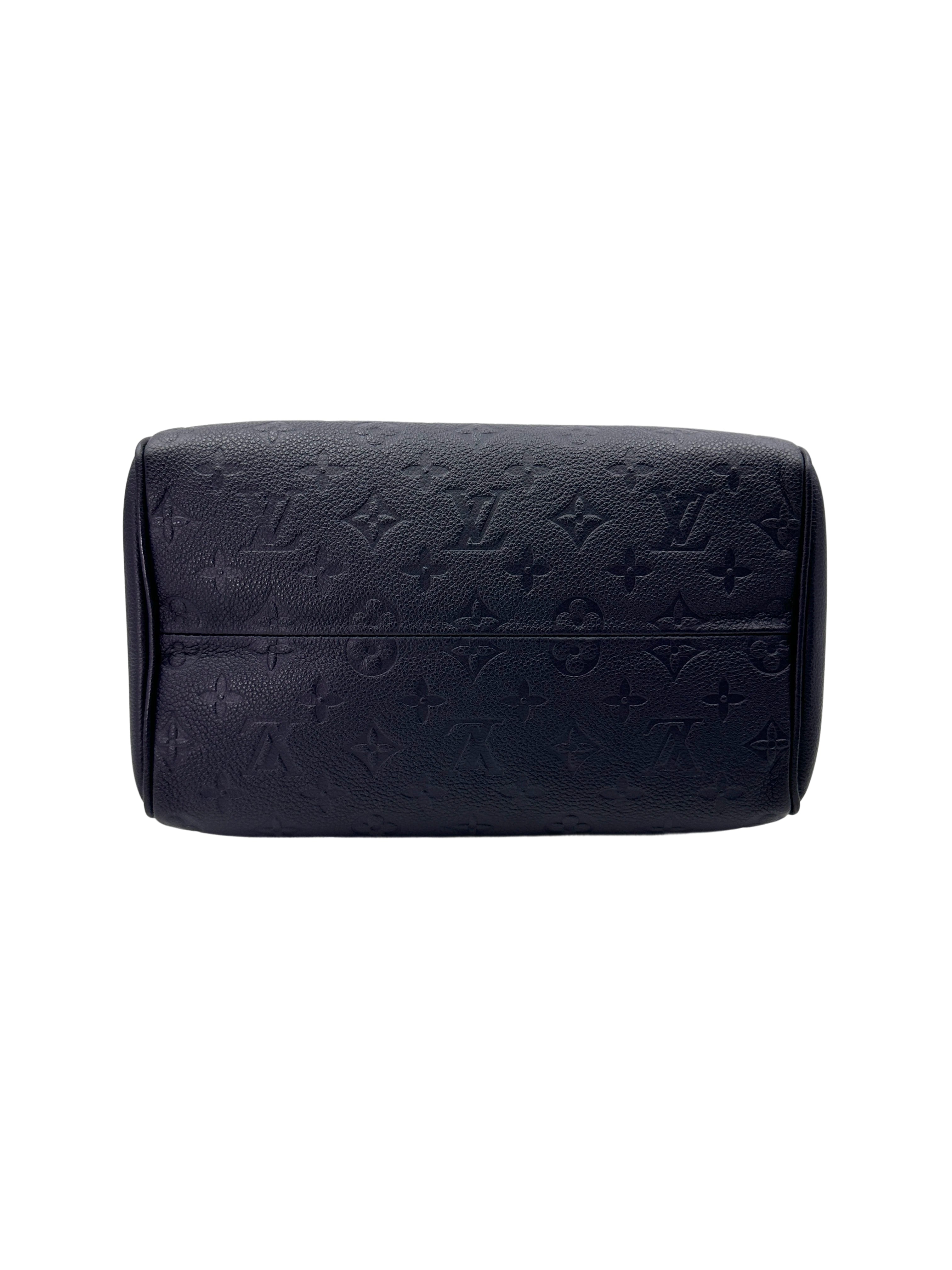 Louis Vuitton Speedy25 Navy Monogram Empreinte Leather Handle Bag LV2580