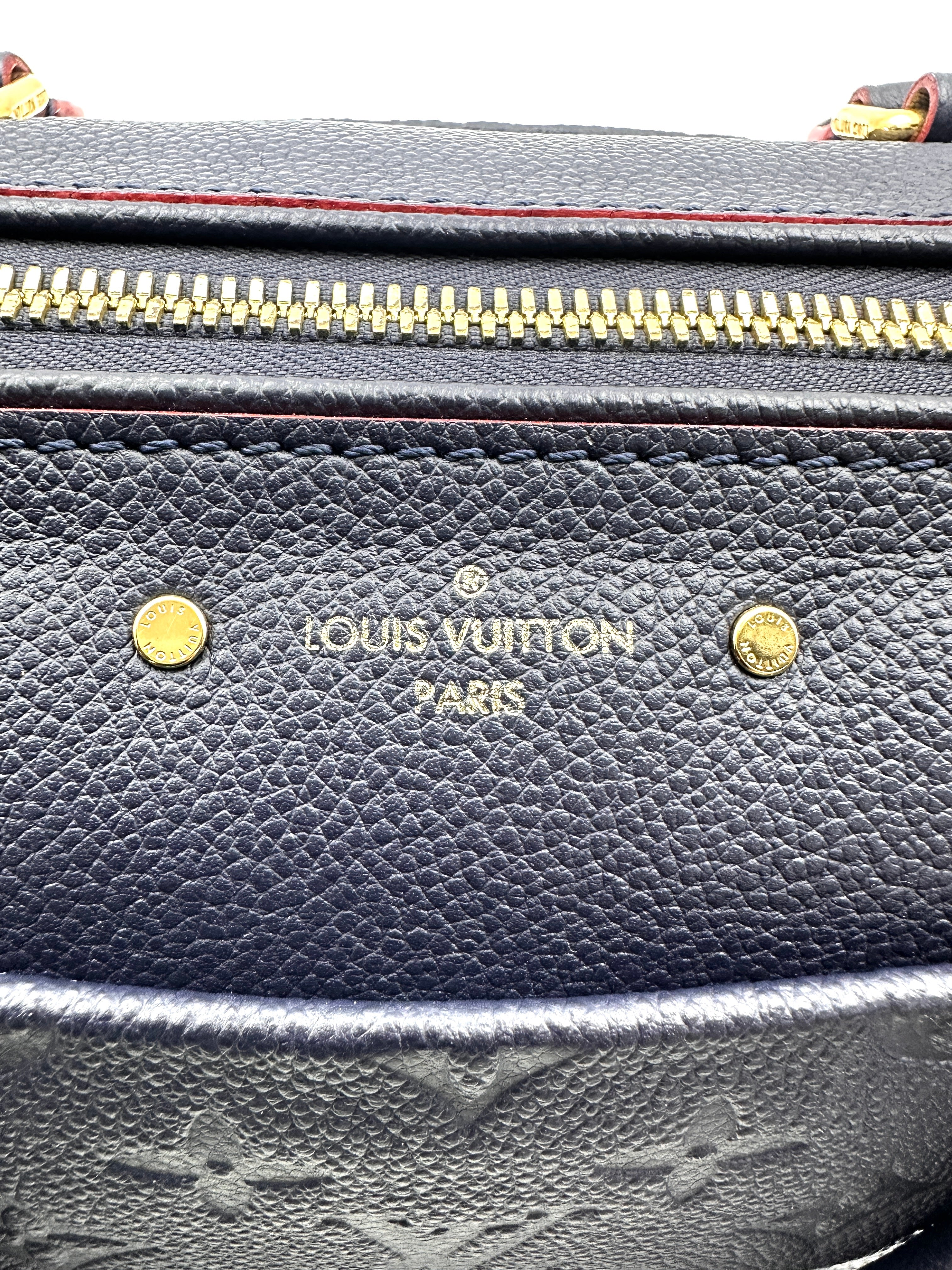 Louis Vuitton Speedy25 Navy Monogram Empreinte Leather Handle Bag LV2580
