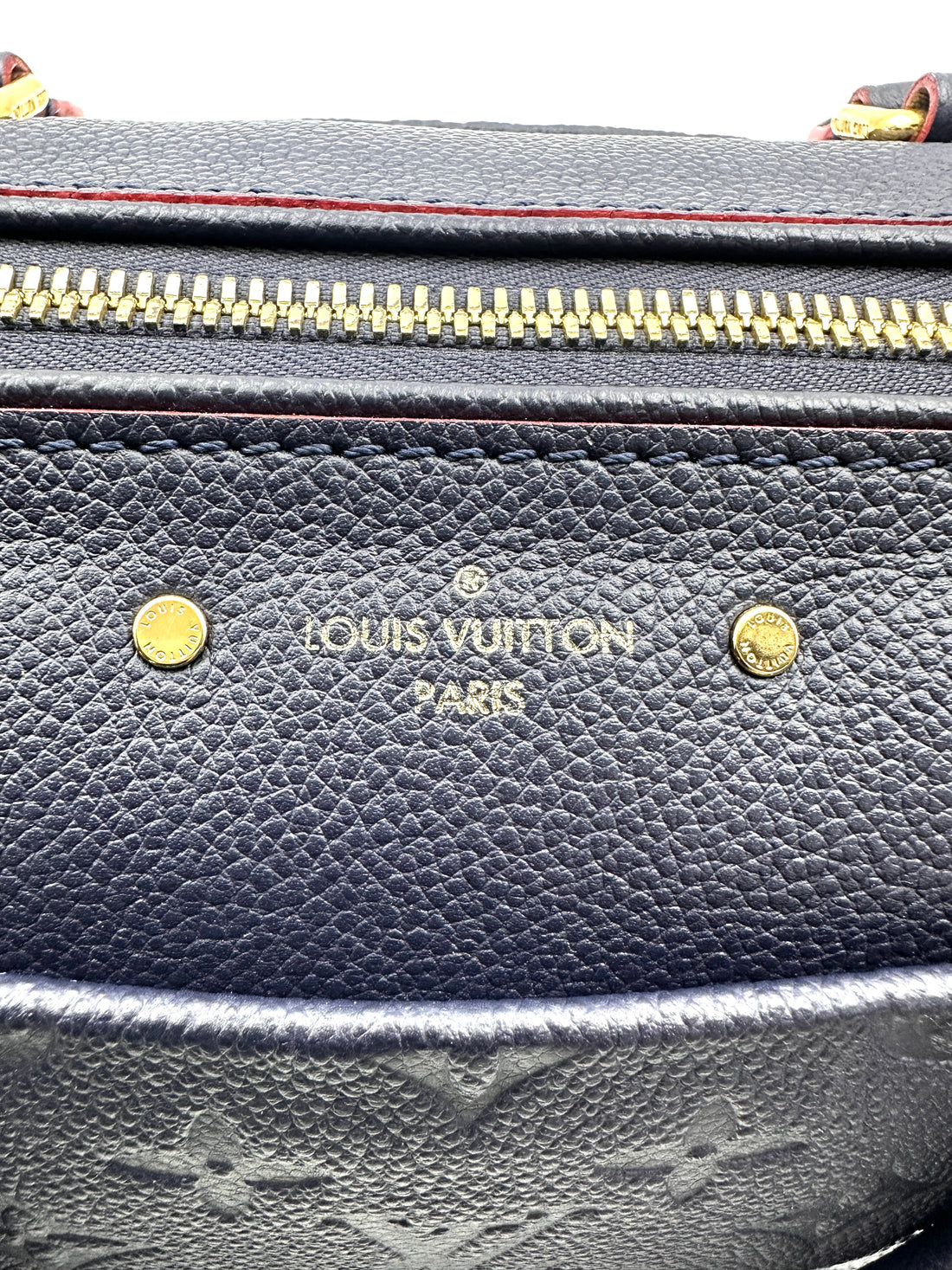 Louis Vuitton Speedy25 Navy Monogram Empreinte Leather Handle Bag LV2580