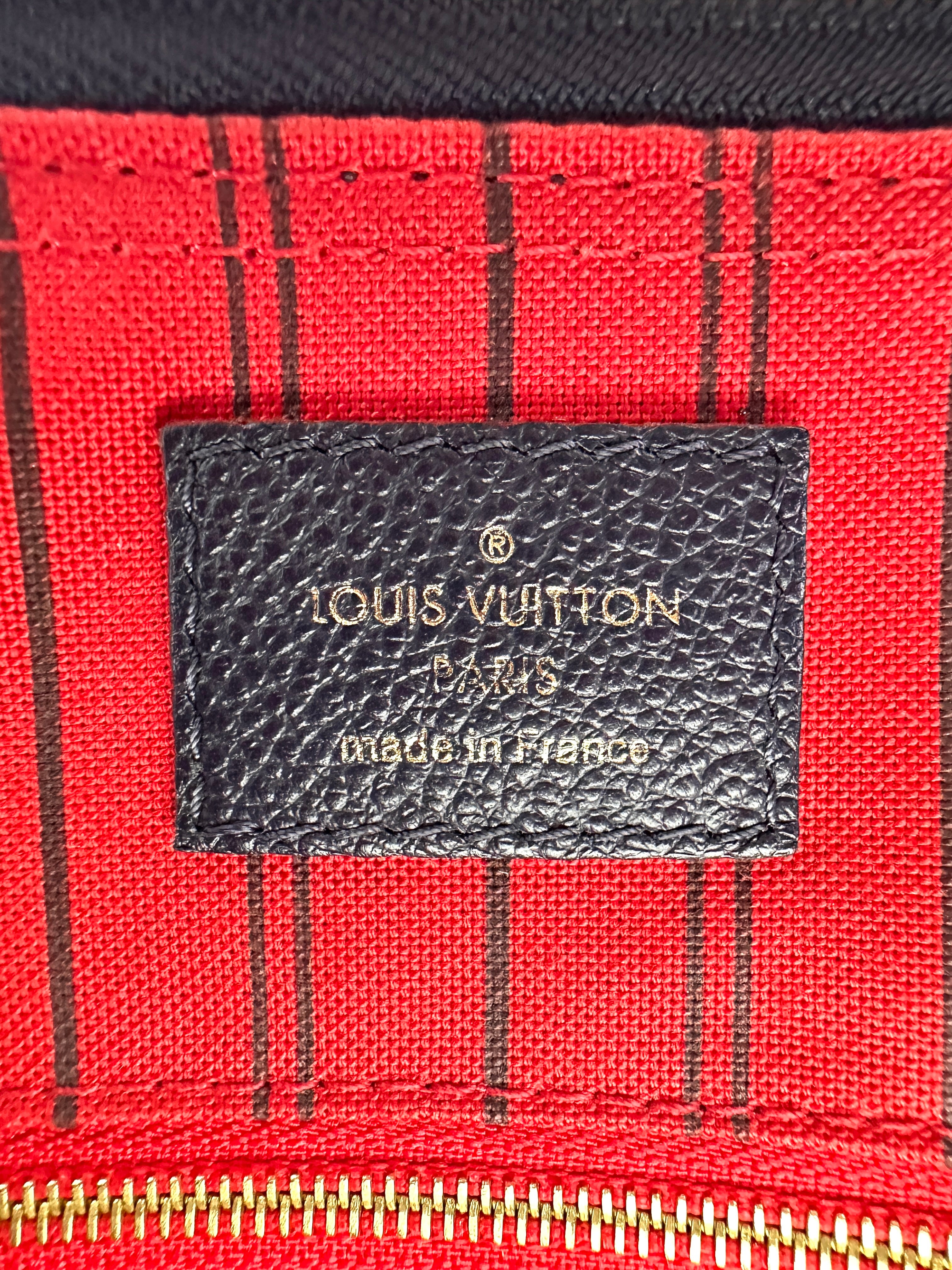 Louis Vuitton Speedy25 Navy Monogram Empreinte Leather Handle Bag LV2580