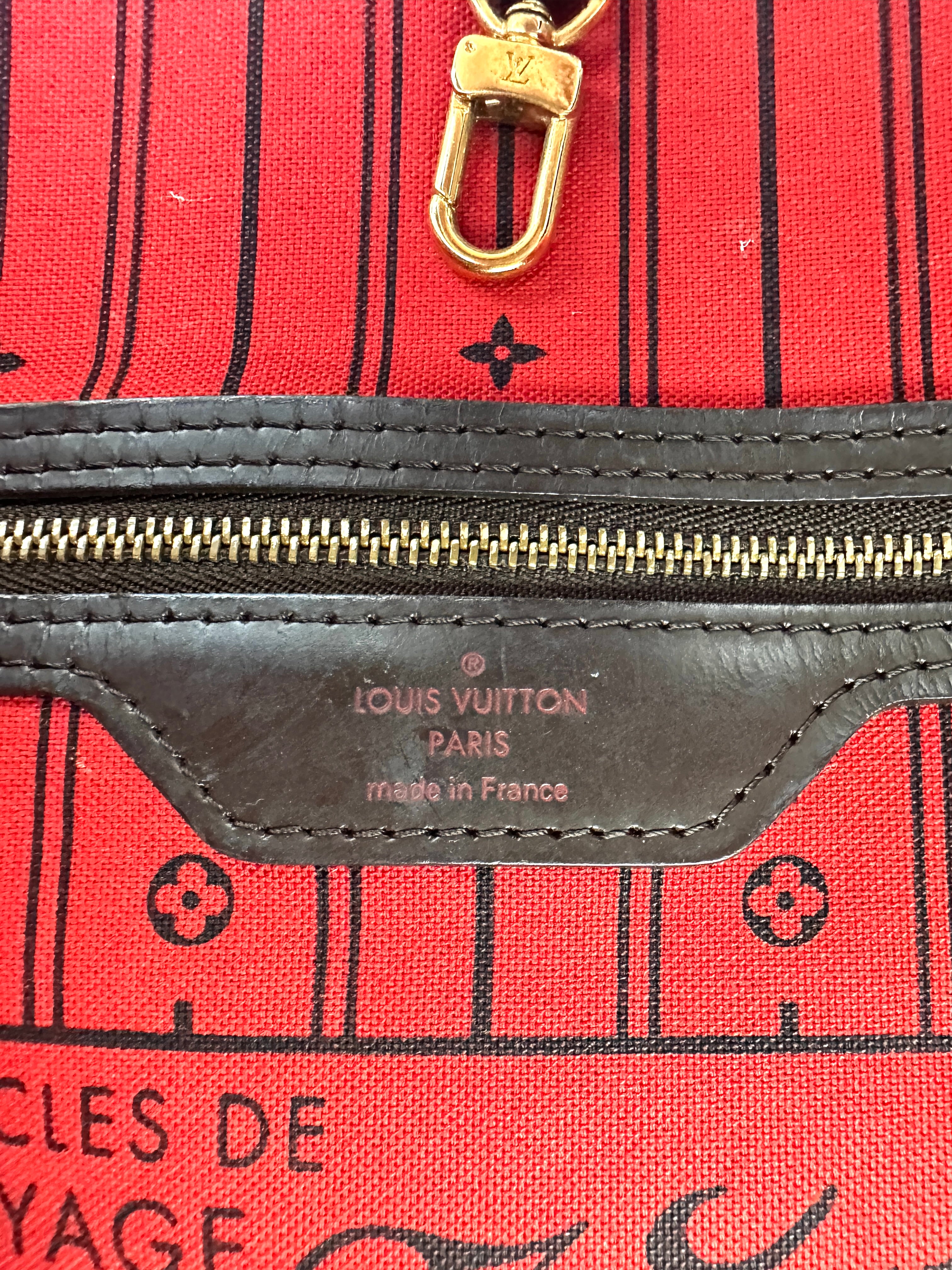 Louis Vuitton Neverfull MM Damier Ebene Tote Handle Bag LV2579