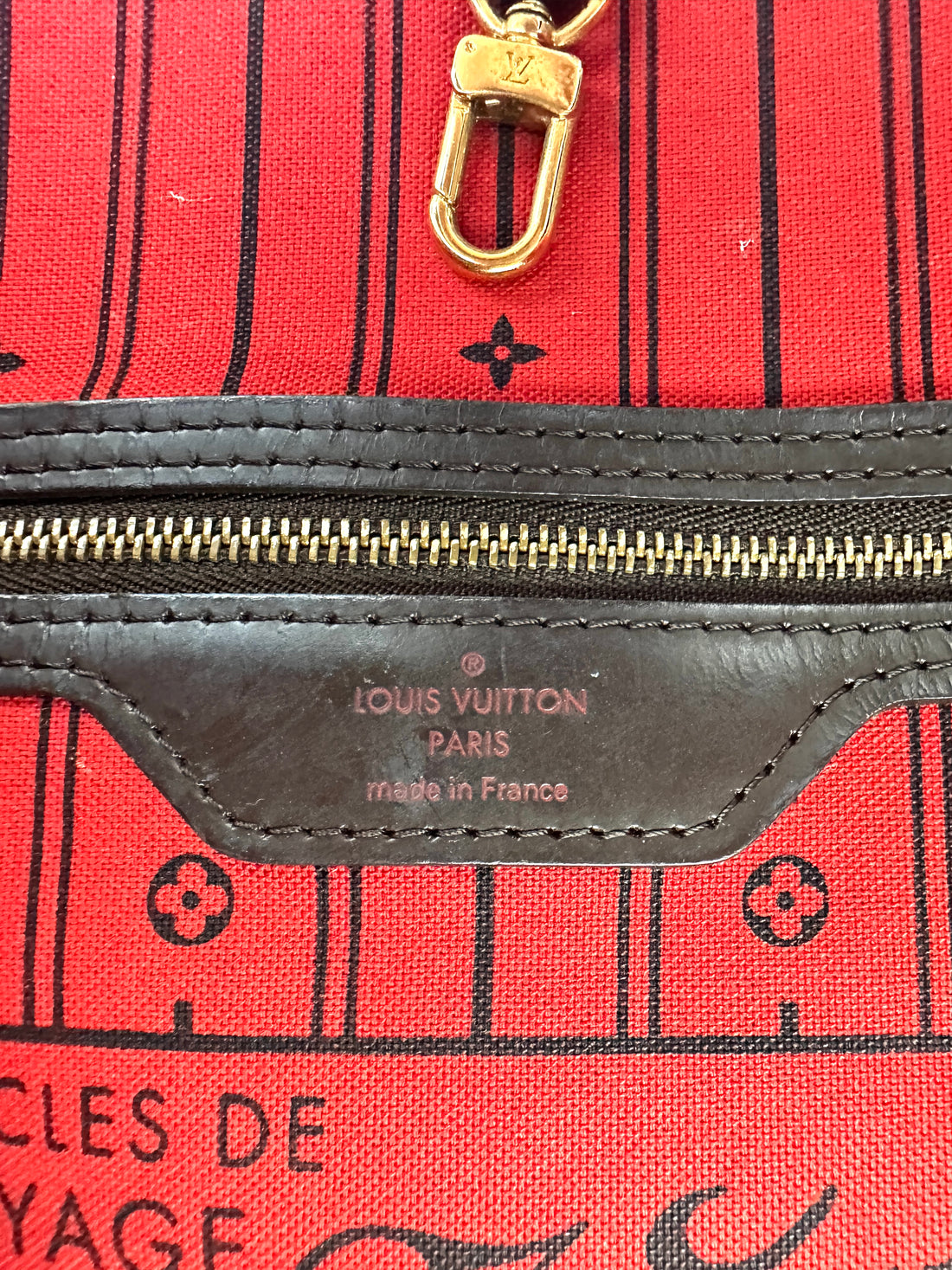 Louis Vuitton Neverfull MM Damier Ebene Tote Handle Bag LV2579