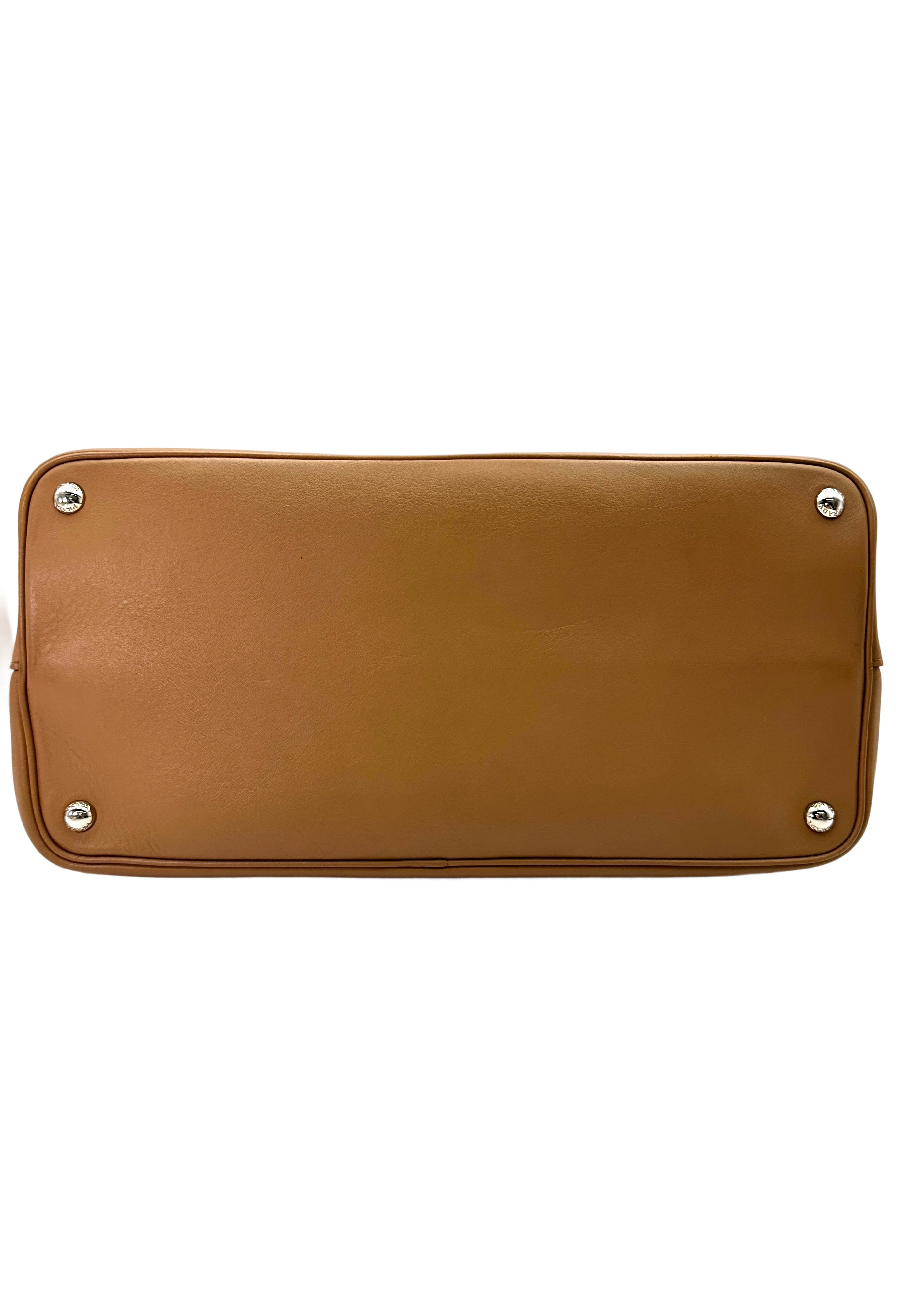 Prada Galleria Brown Saffiano Leather Handle Bag IRIS207