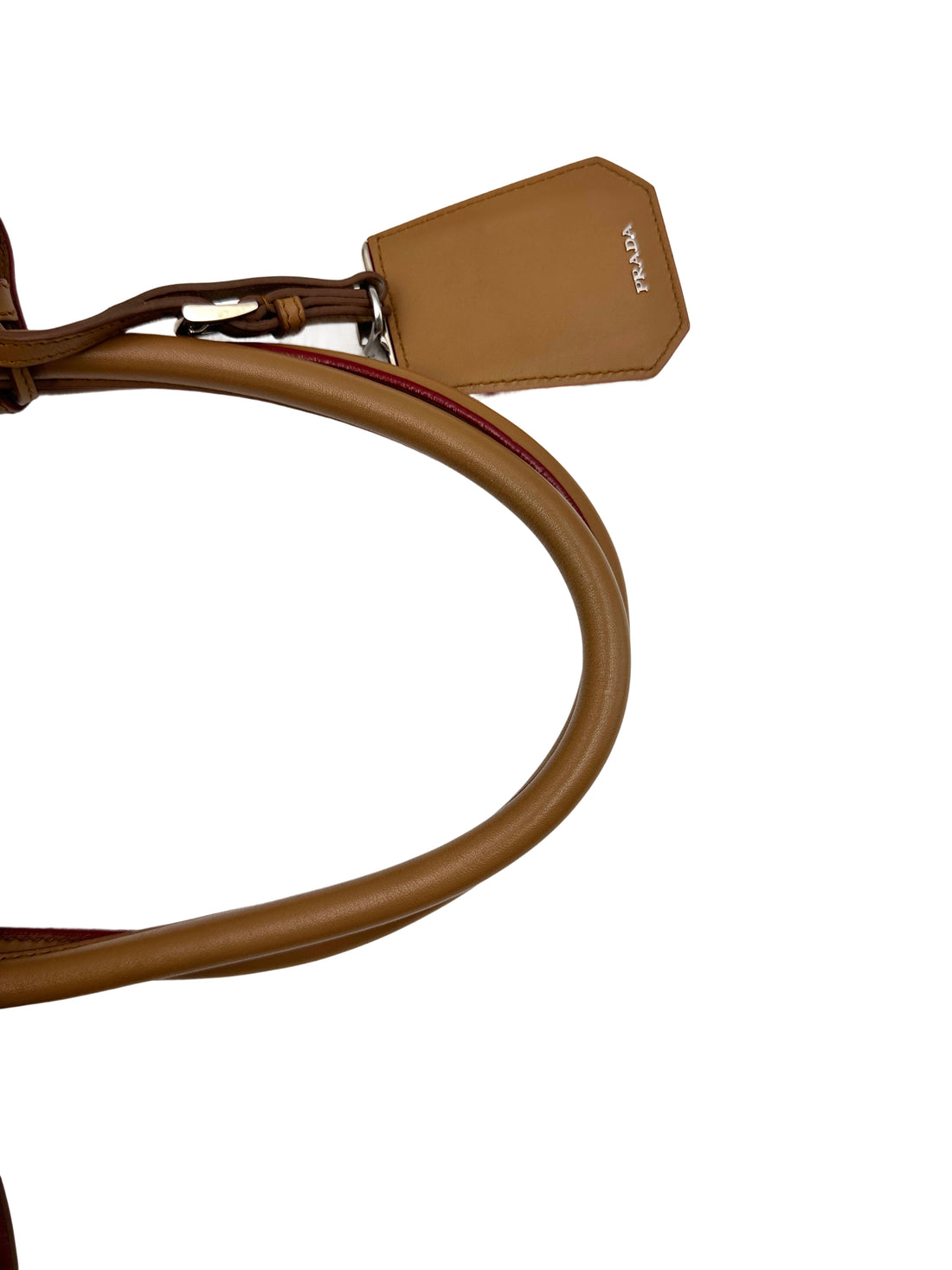 Prada Galleria Brown Saffiano Leather Handle Bag IRIS207