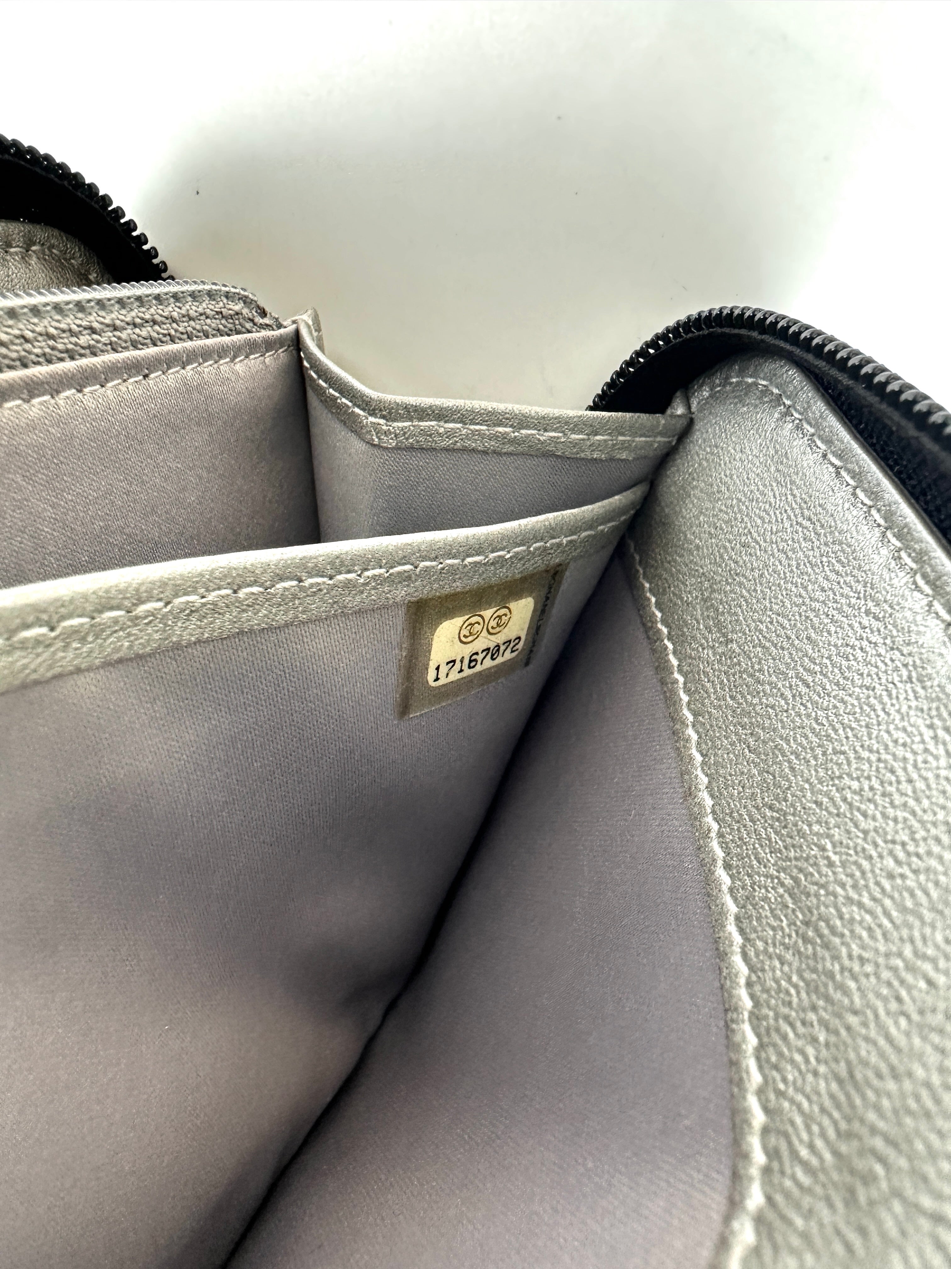 Chanel Camellia Embossed Black Leather Flap Long Wallet(17***72) CC1872