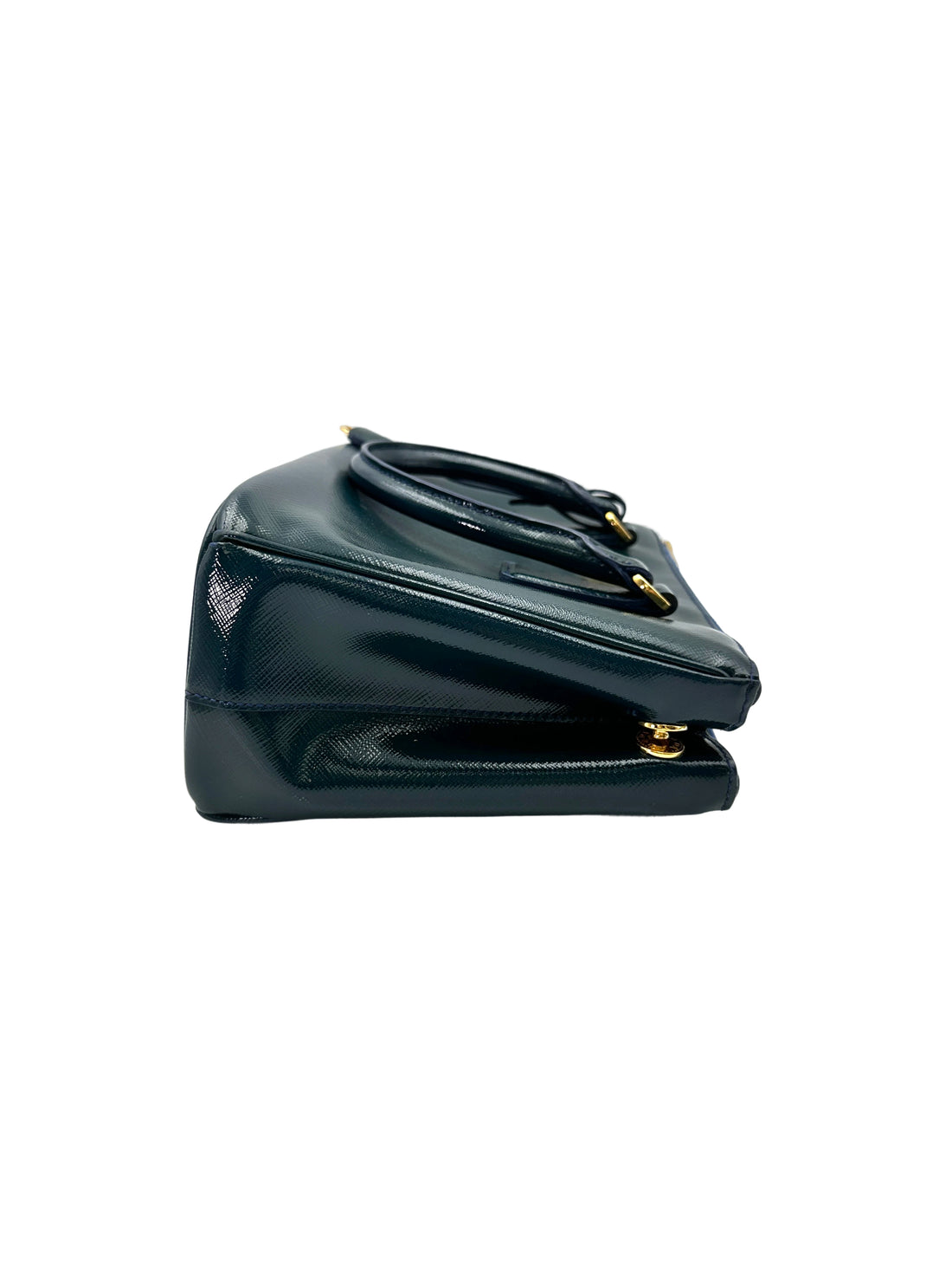Prada Galleria Dark Green Saffiano Leather Handle Bag PR304
