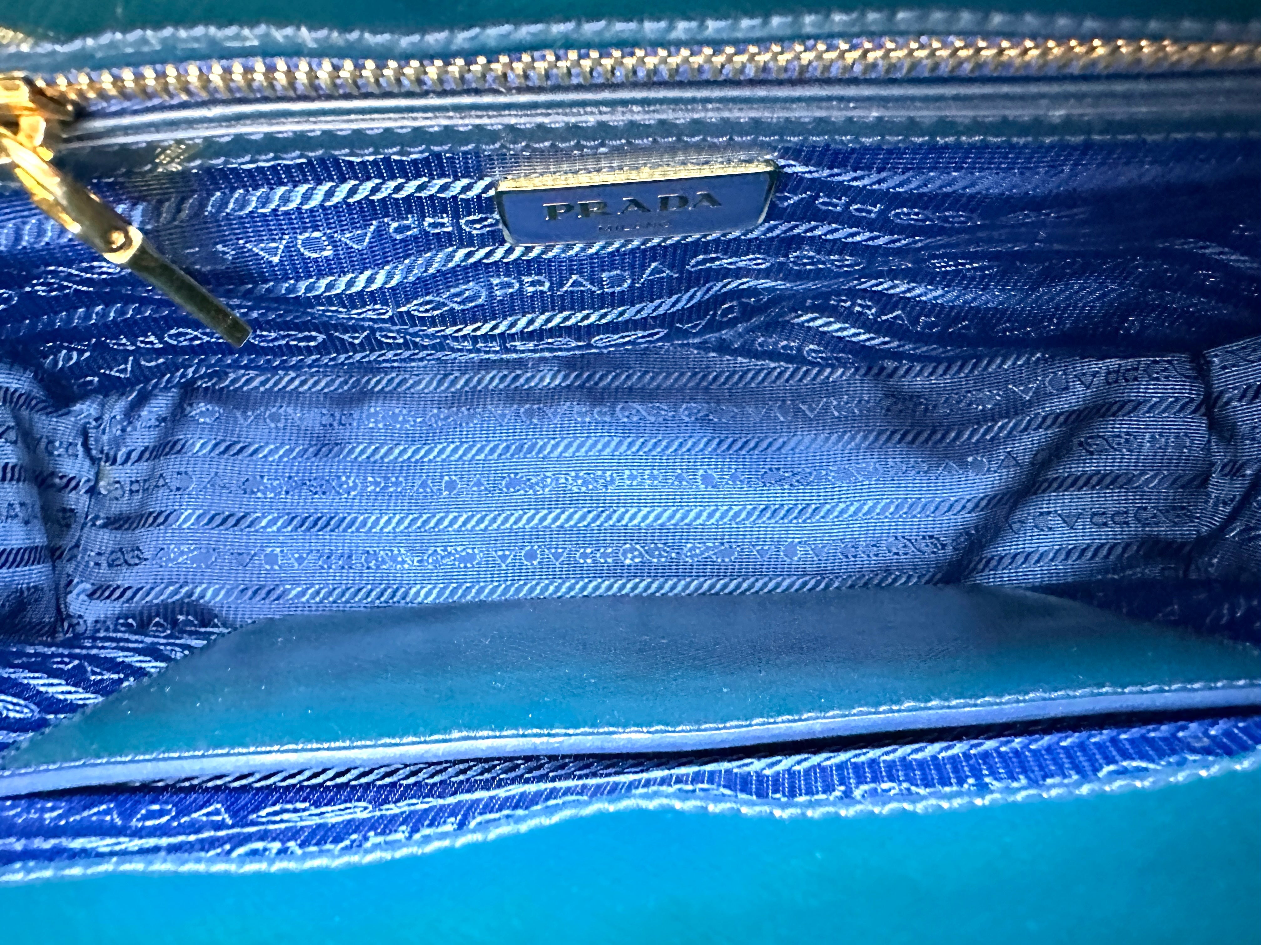 Prada Galleria Dark Green Saffiano Leather Handle Bag PR304