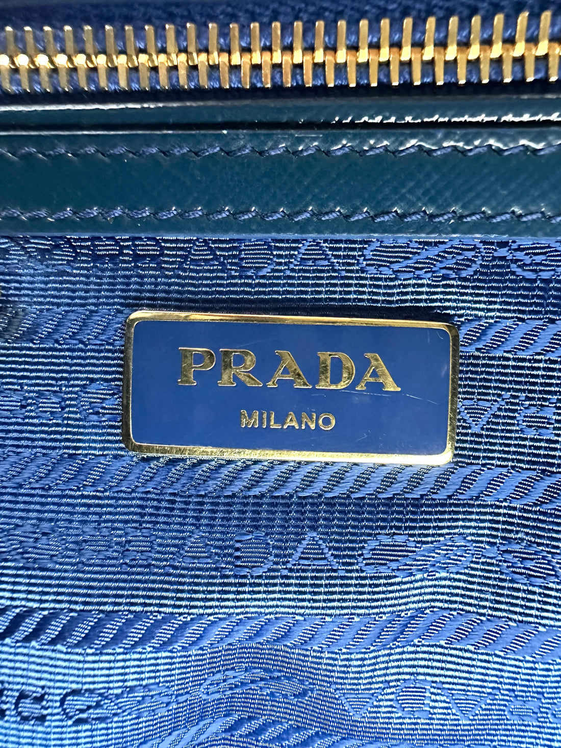 Prada Galleria Dark Green Saffiano Leather Handle Bag PR304
