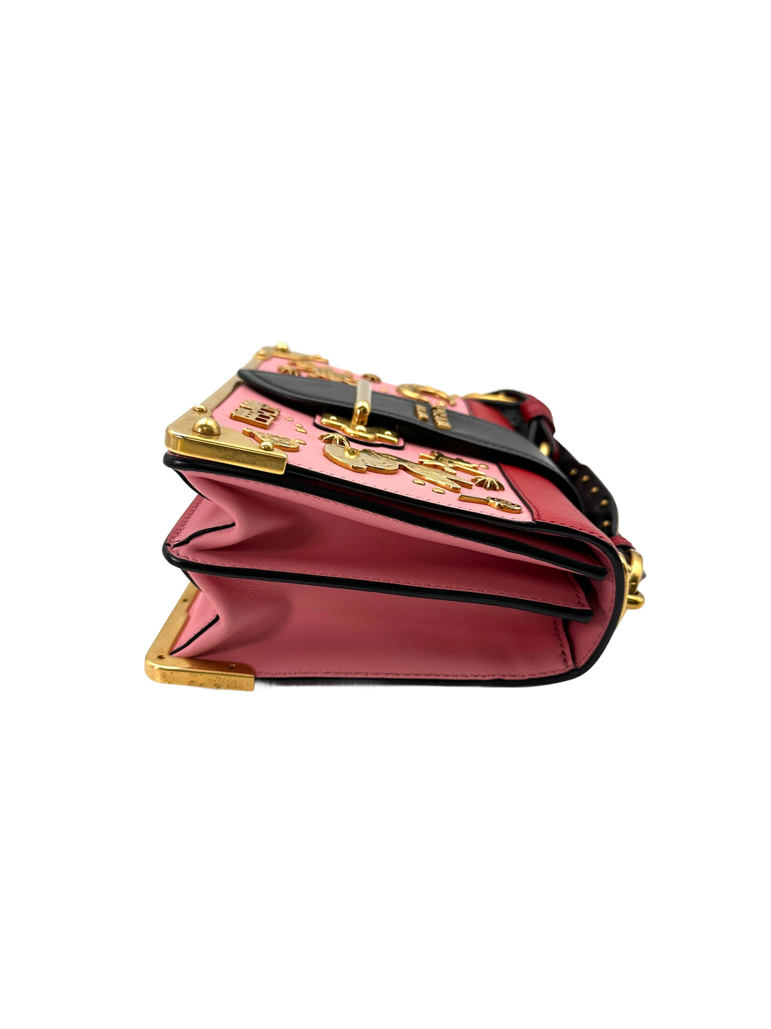 Prada Cahier Astrology Embellished Pink Leather Small Size Shoulder Bag PR306