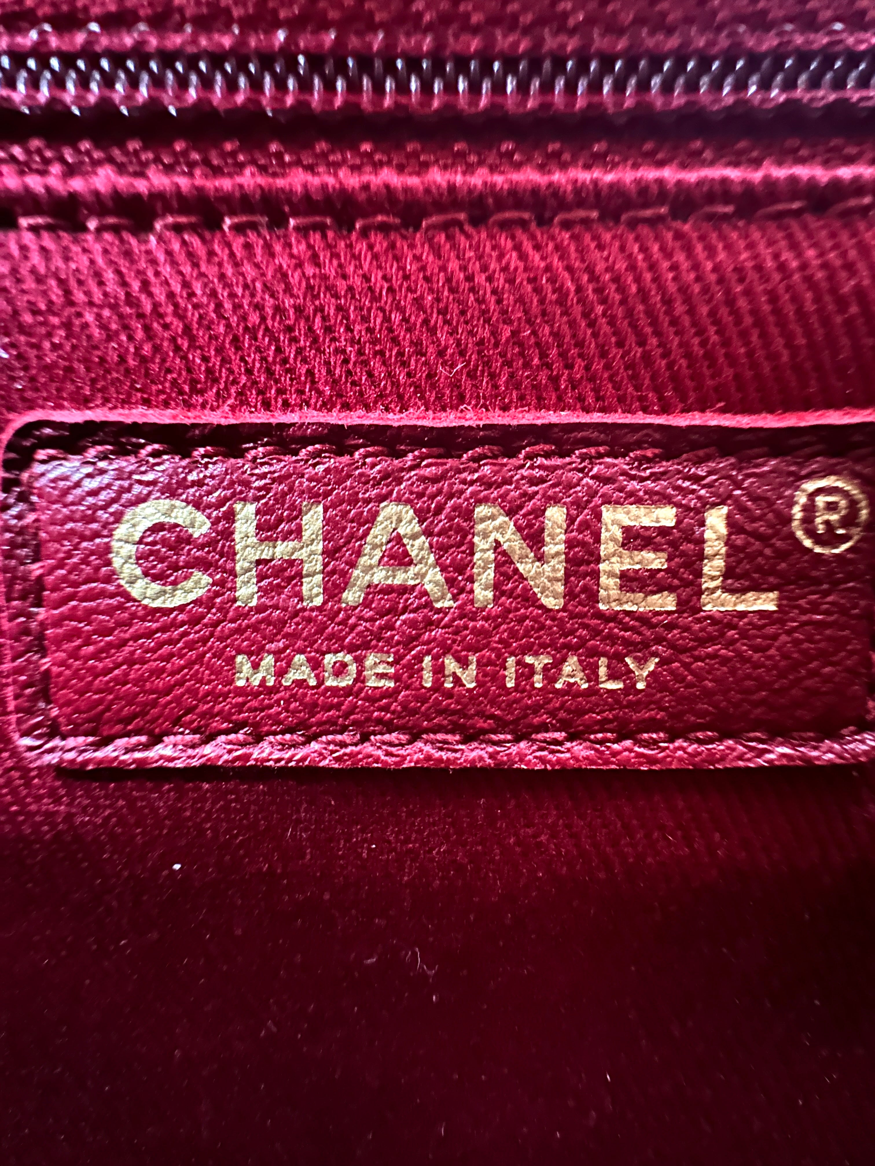 Chanel CoCo Handle Red Chevron Quilted Leather Handle Bag With Gold Buckle(24***94) CC1871
