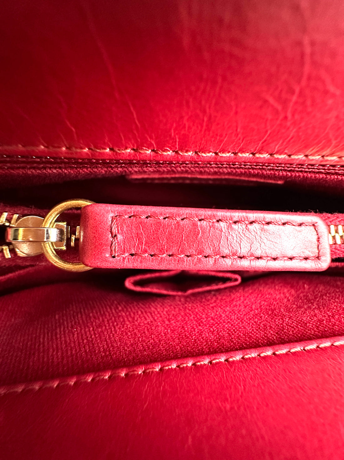 Chanel CoCo Handle Red Chevron Quilted Leather Handle Bag With Gold Buckle(24***94) CC1871