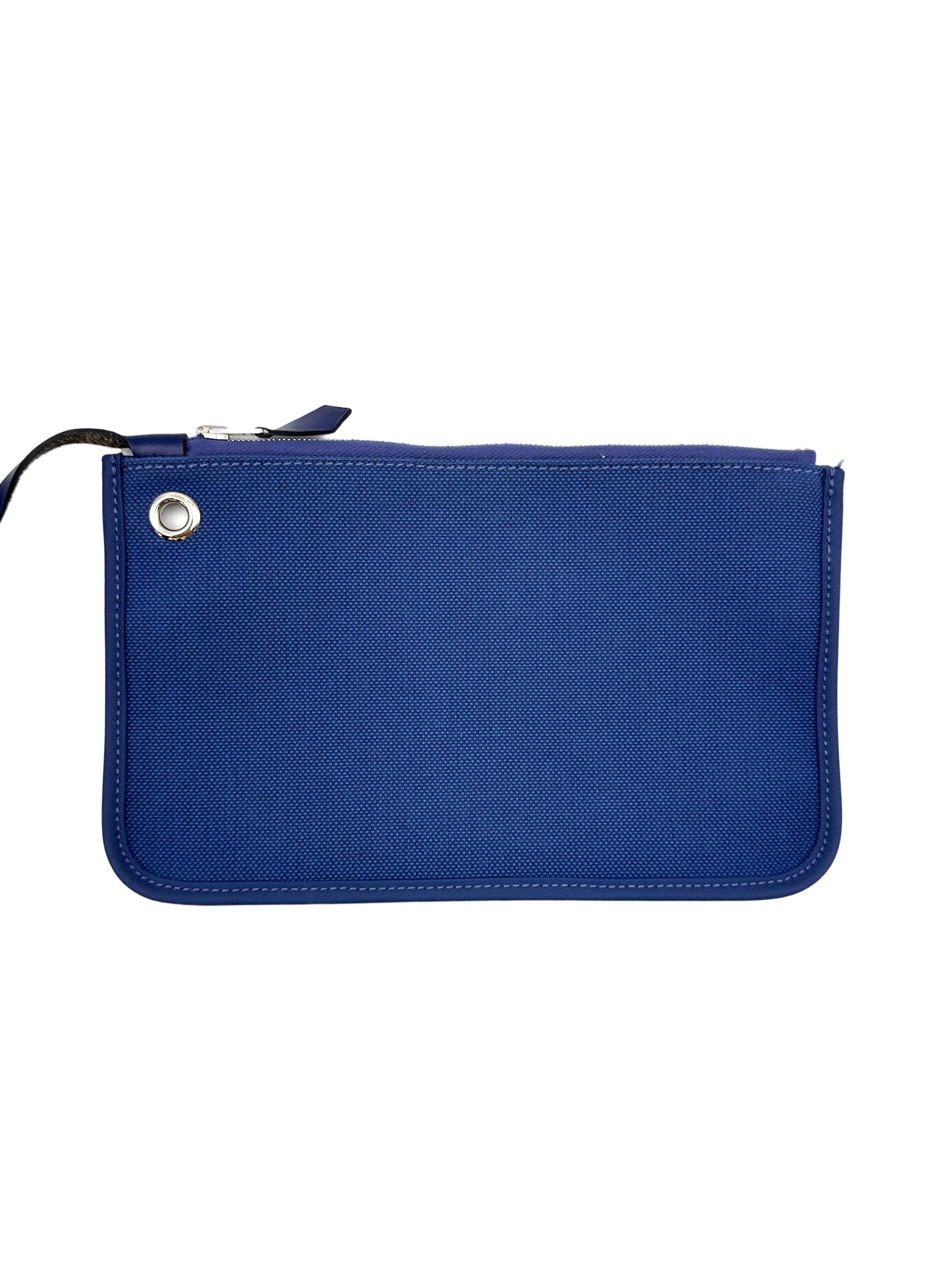 Hermes Herbag Zip 31 Navy Toile Canvas Handle Bag HR105