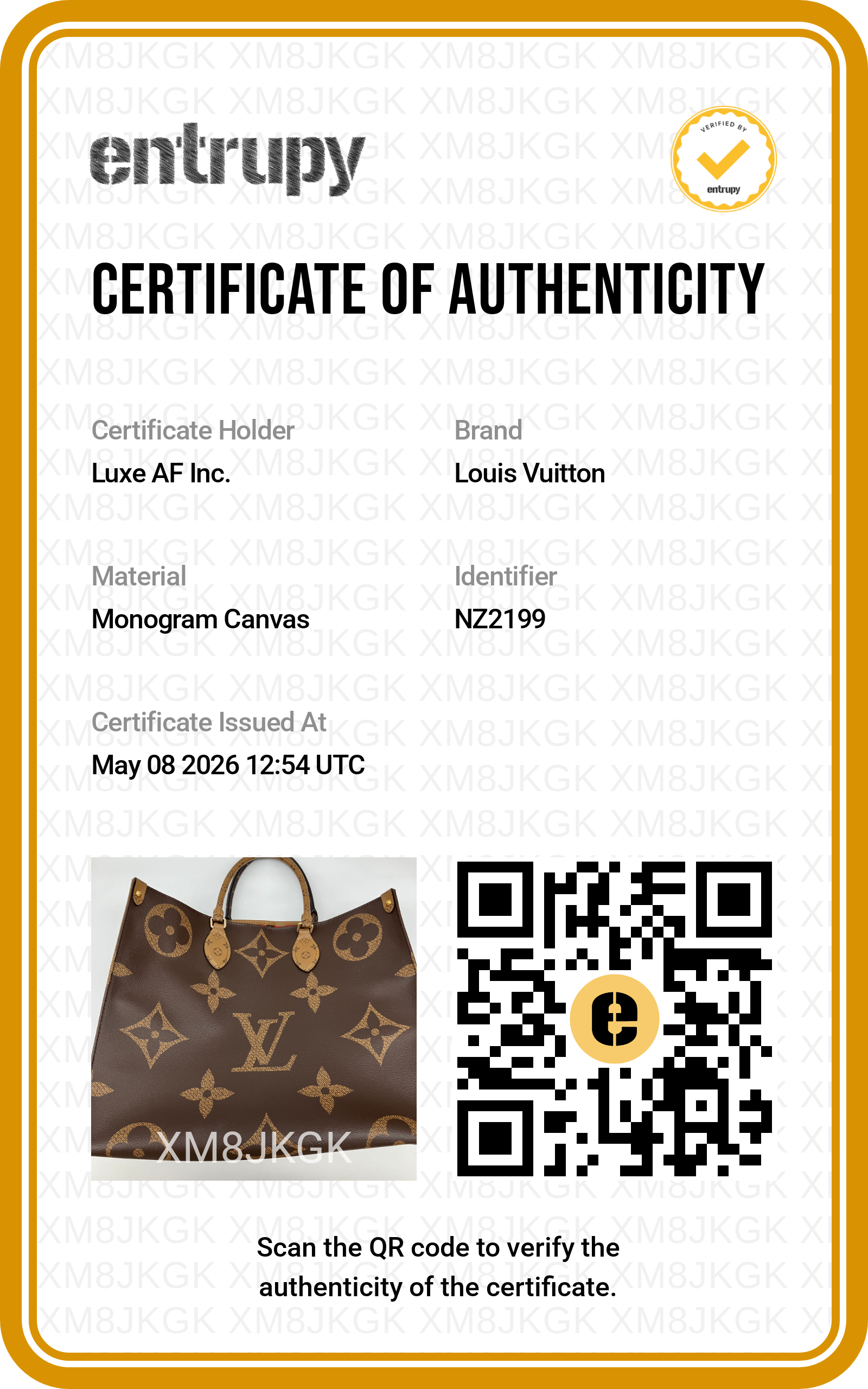 Louis Vuitton OnTheGo Brown Monogram Canvas Tote Handle Bag LV2589