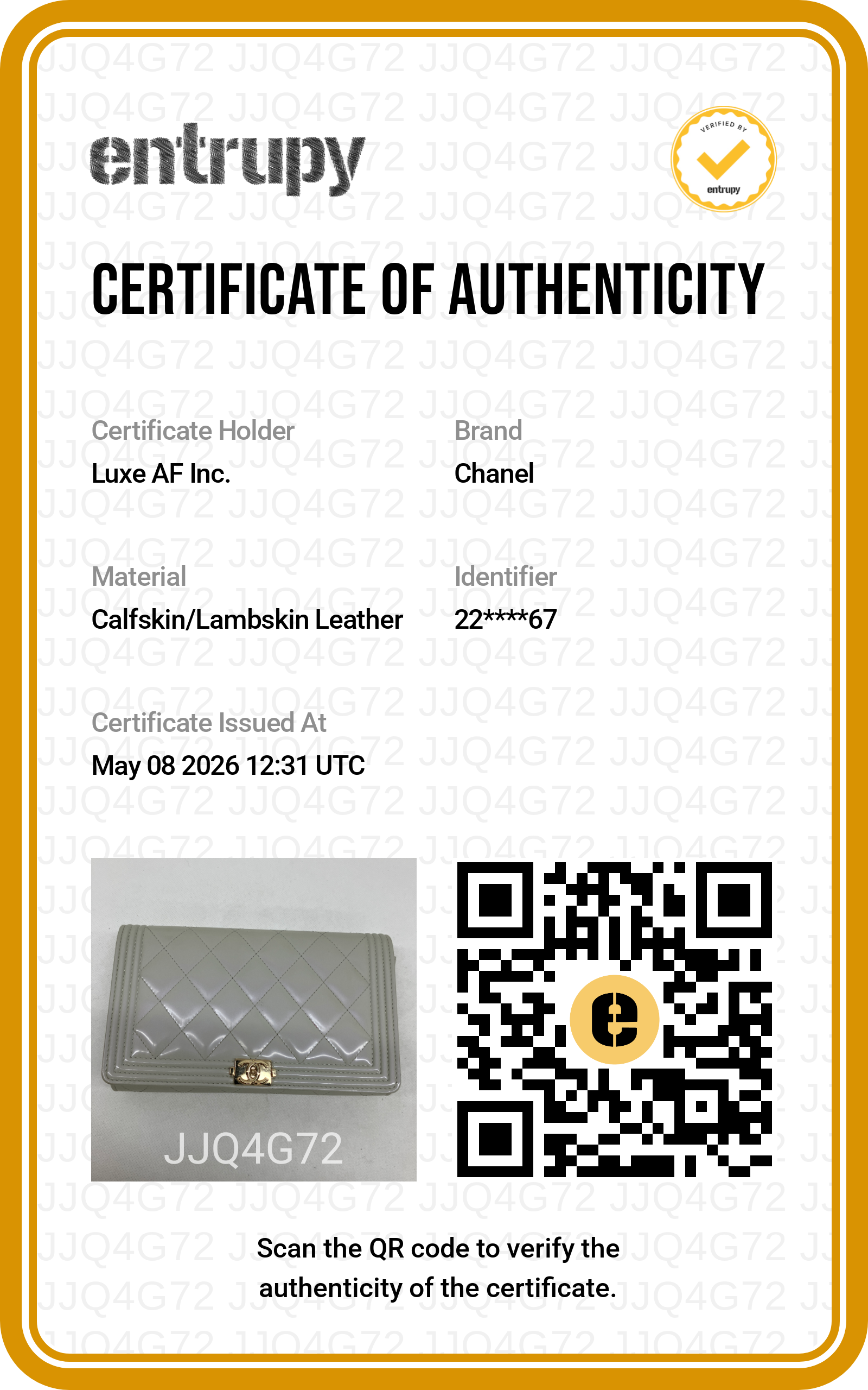 Chanel LeBoy White Quilted Leather Wallet On Chain With Gold Buckle(22***67) CC1877