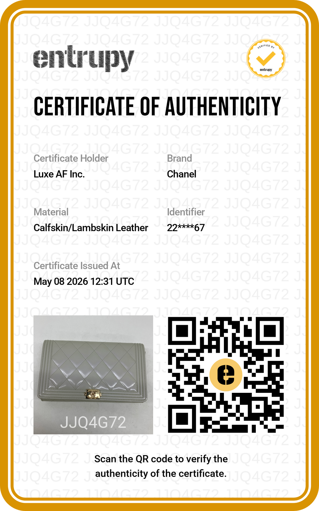Chanel LeBoy White Quilted Leather Wallet On Chain With Gold Buckle(22***67) CC1877