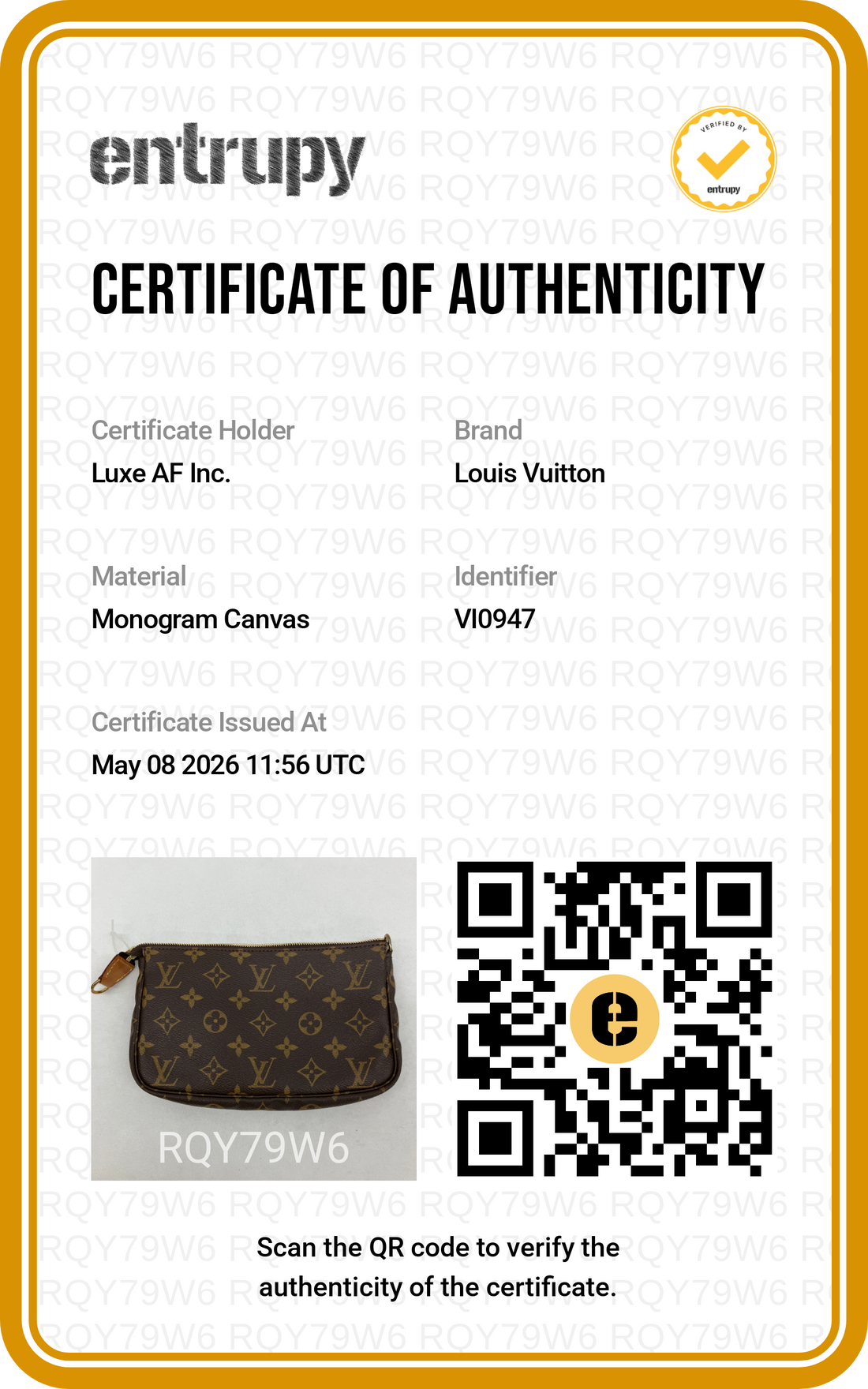 Louis Vuitton Monogram Canvas Pochette Accessoires