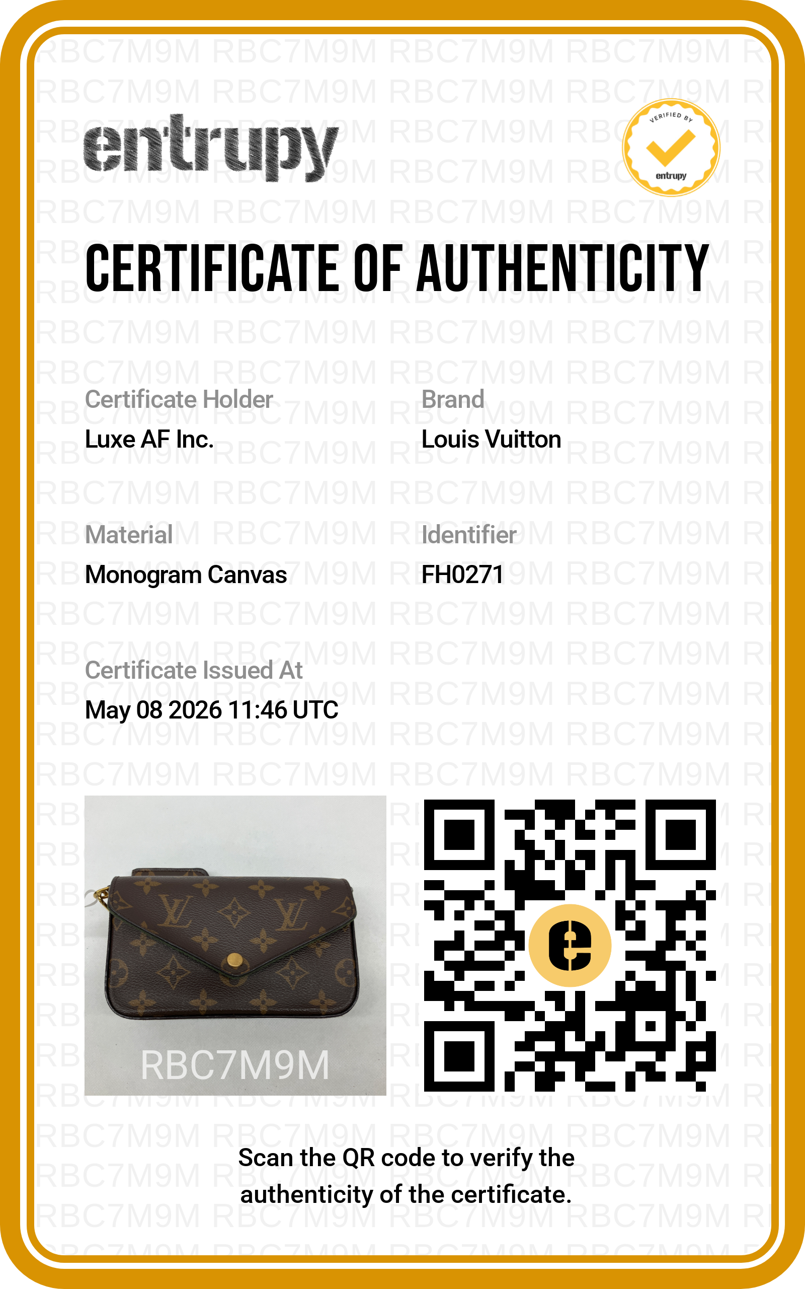 Louis Vuitton Brown Monogram Canvas Pochette Felicie LV2586