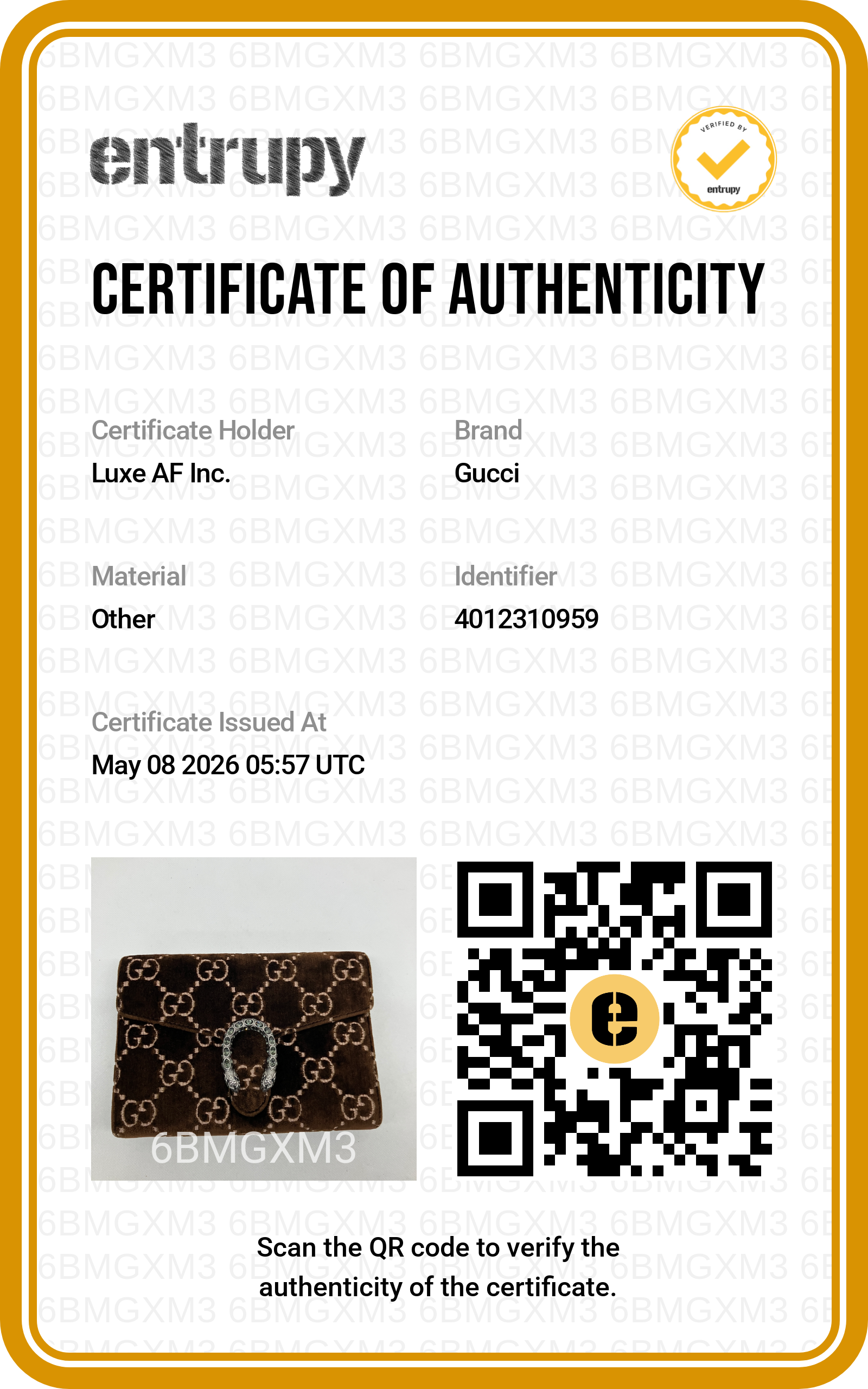 Gucci Dionysus Brown Velvet Wallet On Chain GG906