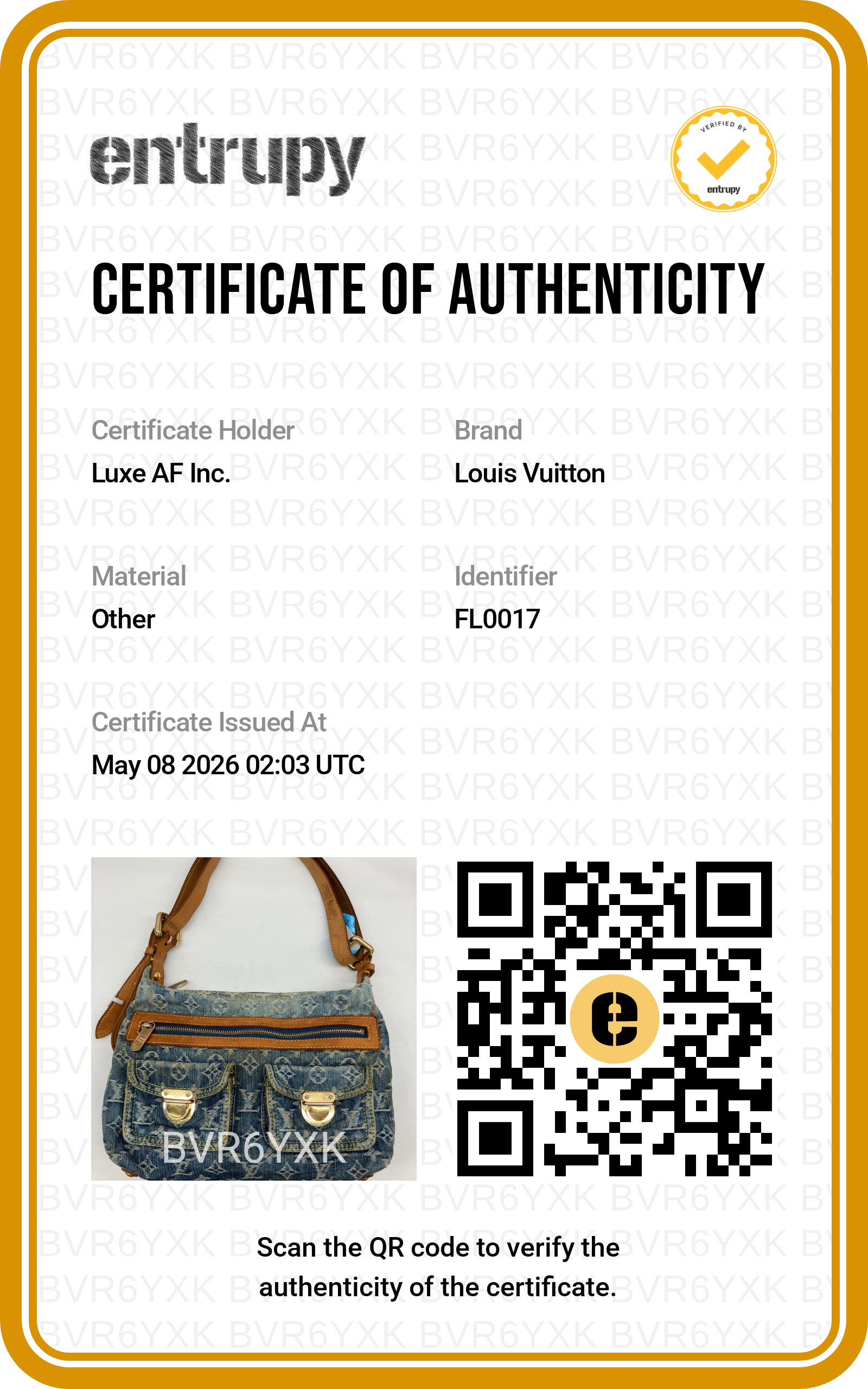 Louis Vuitton Blue Monogram Denim Blue Baggy Shoulder Bag LV2572