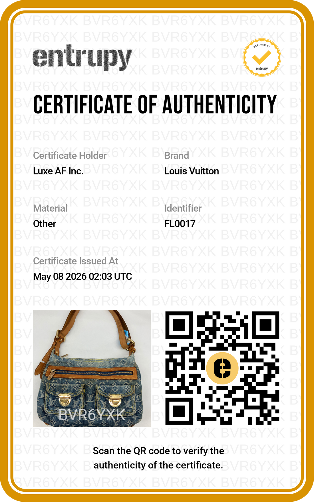 Louis Vuitton Blue Monogram Denim Blue Baggy Shoulder Bag LV2572