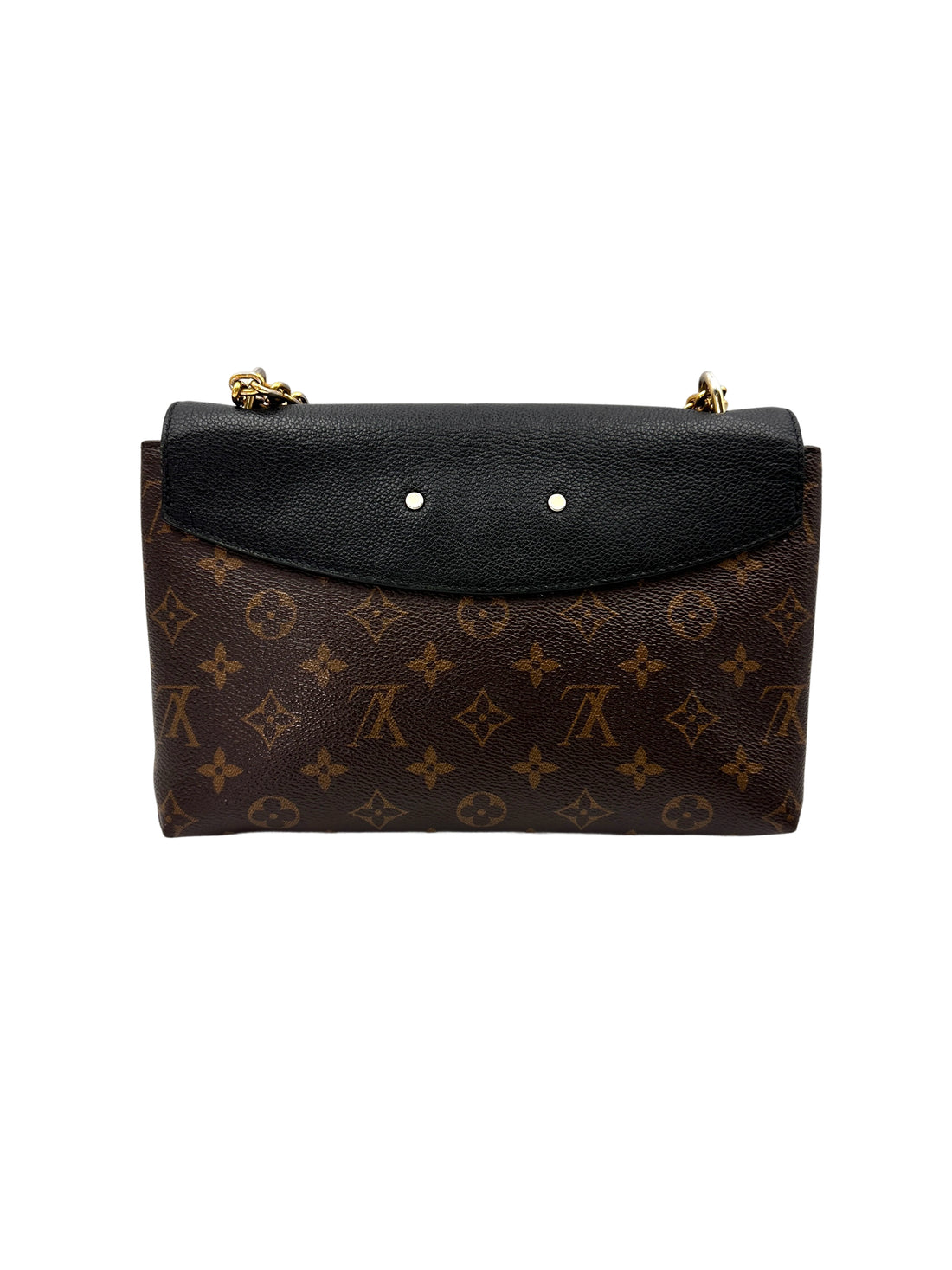 Louis Vuitton Saint Placide Monogram Canvas & Black Leather Chain Shoulder Bag LV2588