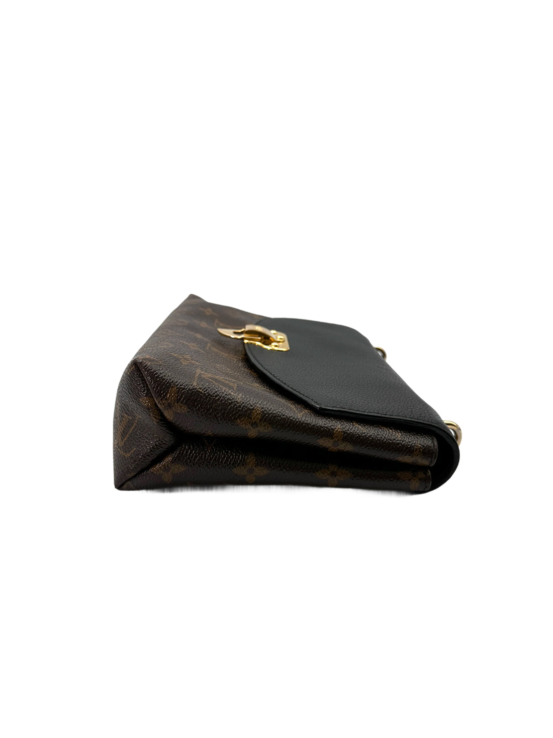 Louis Vuitton Saint Placide Monogram Canvas & Black Leather Chain Shoulder Bag LV2588