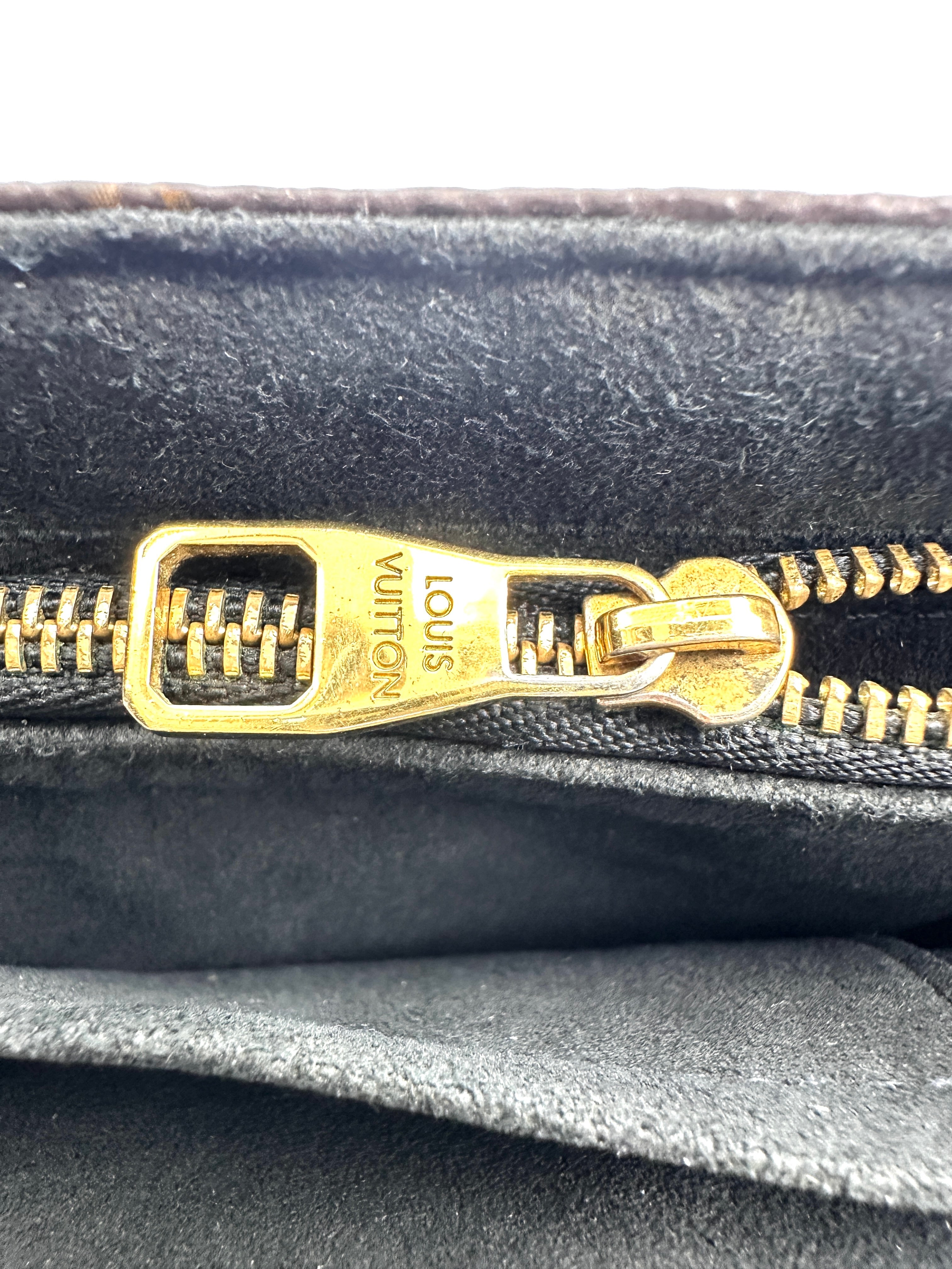 Louis Vuitton Saint Placide Monogram Canvas & Black Leather Chain Shoulder Bag LV2588