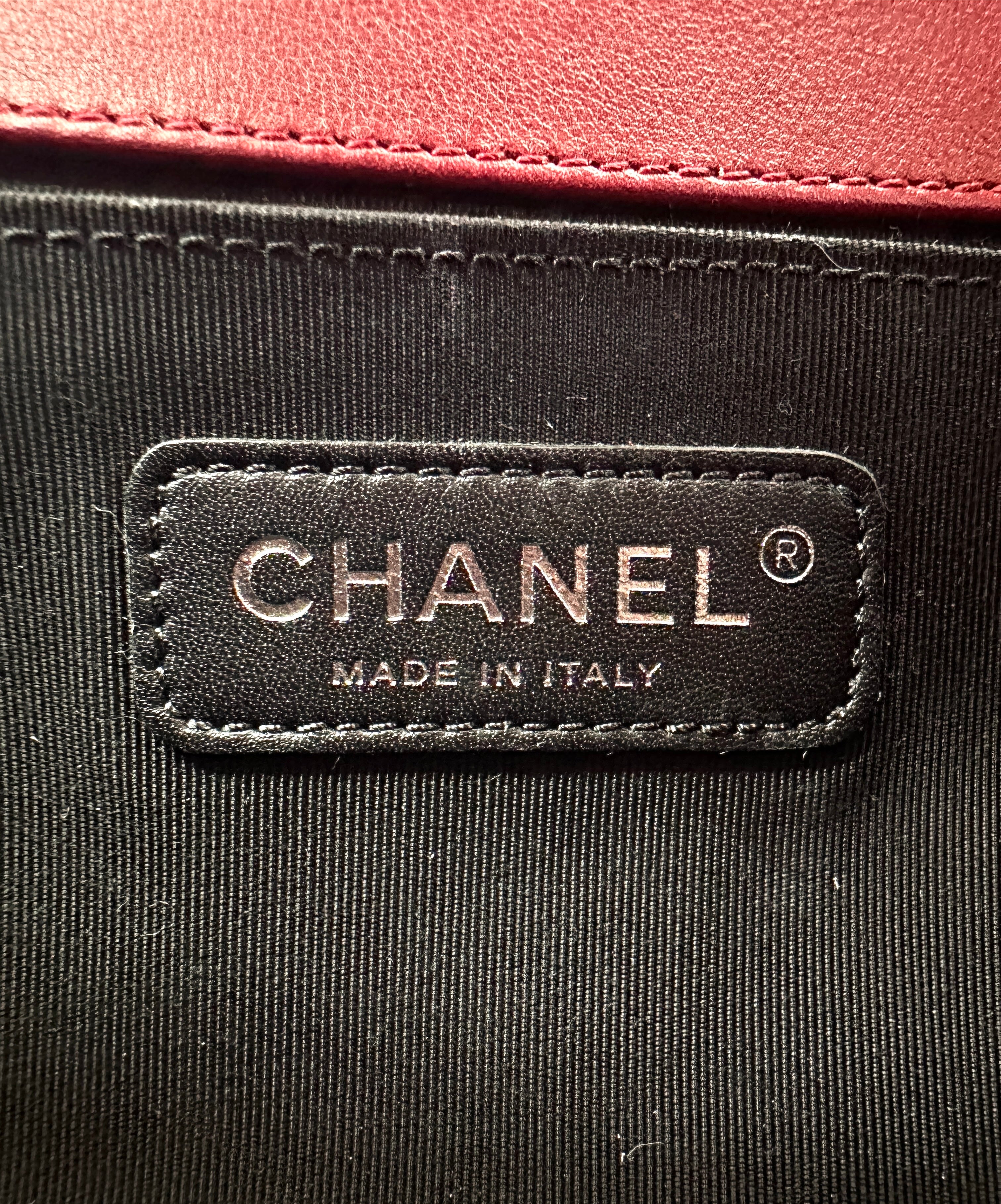 Chanel LeBoy Red Quilted Patent Leather Flap Bag With Tonal Buckle(20***21) CC1876