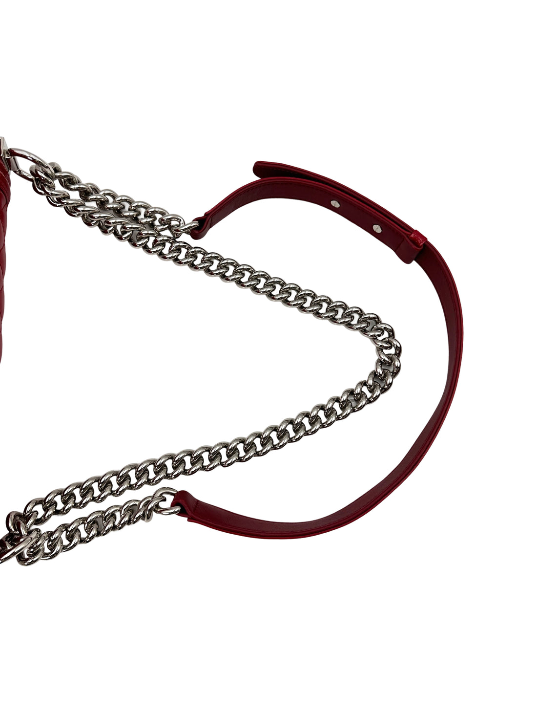 Chanel LeBoy Red Quilted Patent Leather Flap Bag With Tonal Buckle(20***21) CC1876