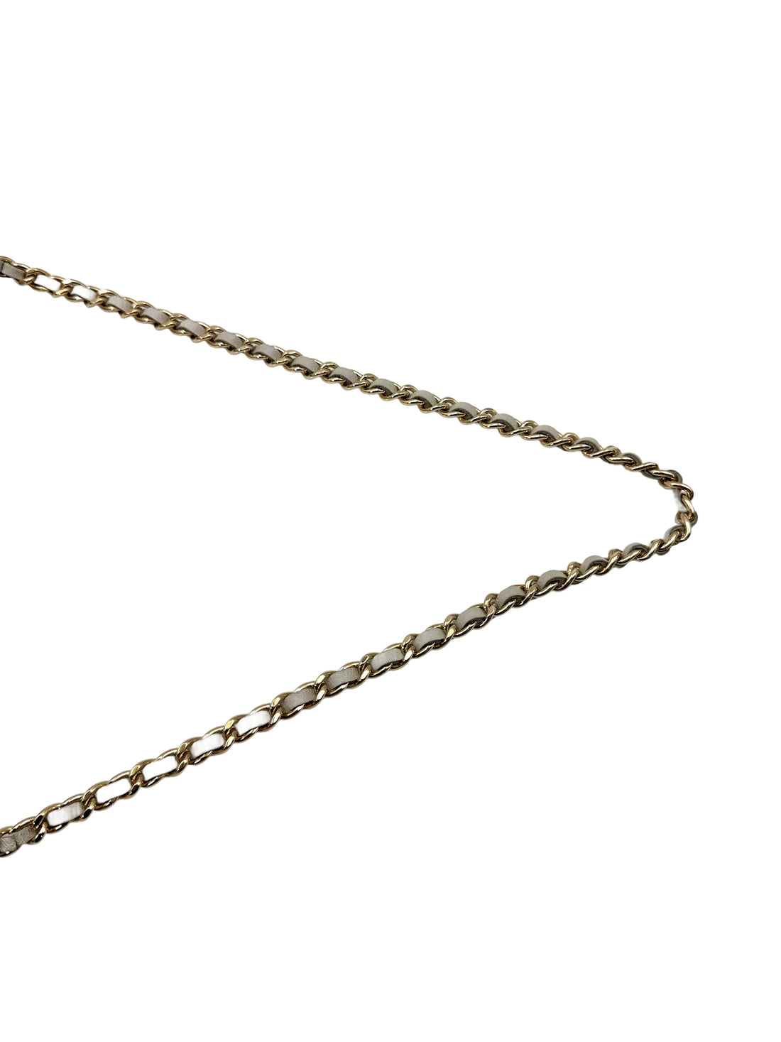 Chanel LeBoy White Quilted Leather Wallet On Chain With Gold Buckle(22***67) CC1877