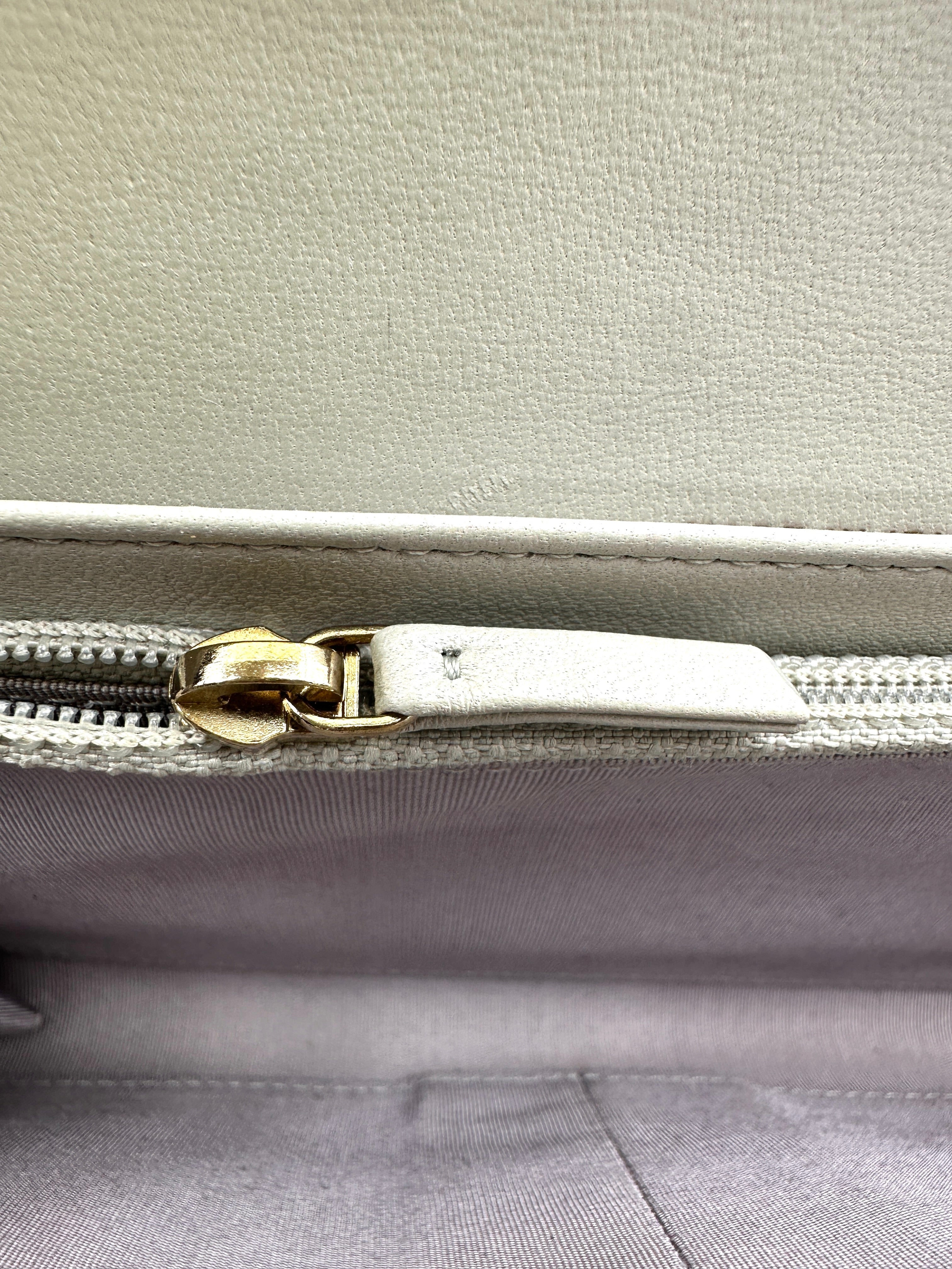 Chanel LeBoy White Quilted Leather Wallet On Chain With Gold Buckle(22***67) CC1877