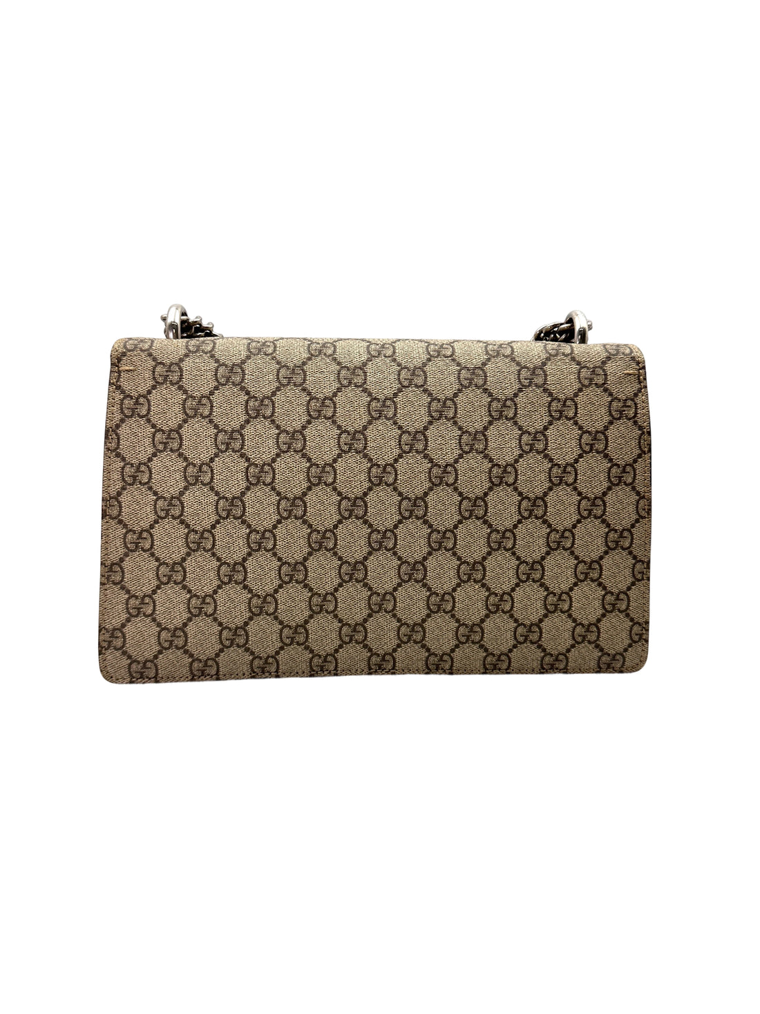 Gucci Dionysus GG Supreme Canvas Shoulder Bag With Red Tirm GG909