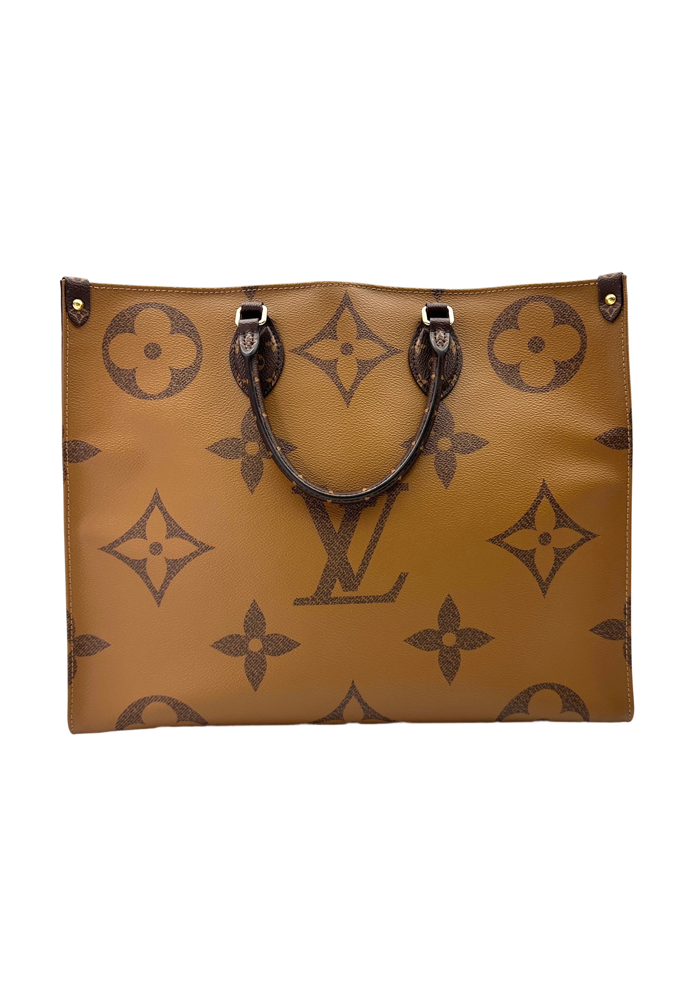 Louis Vuitton OnTheGo Brown Monogram Canvas Tote Handle Bag LV2589