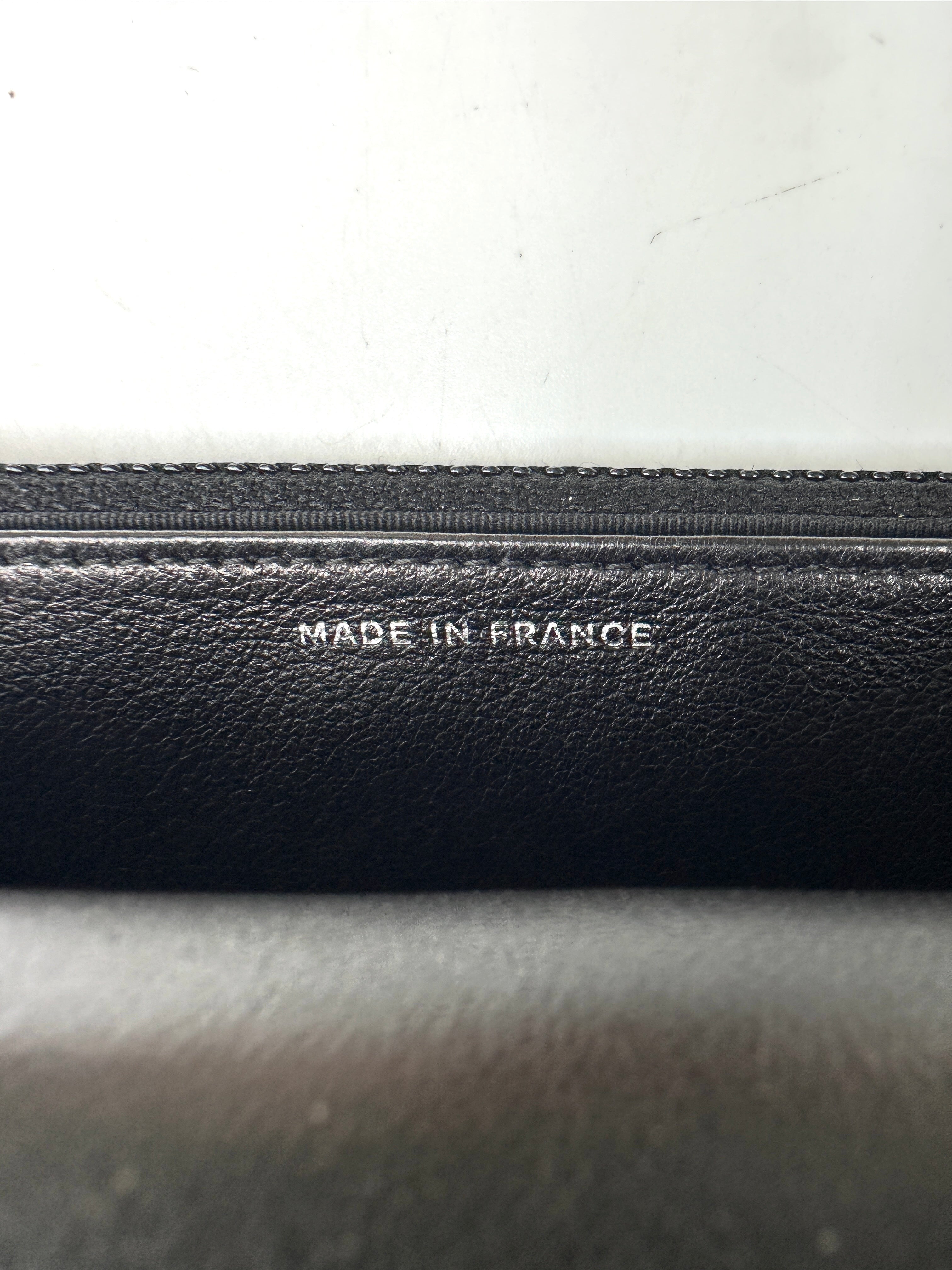 Chanel Black Quilted Patent Leather Wallet On Chain With Silver Buckle(22***10) IRIS208