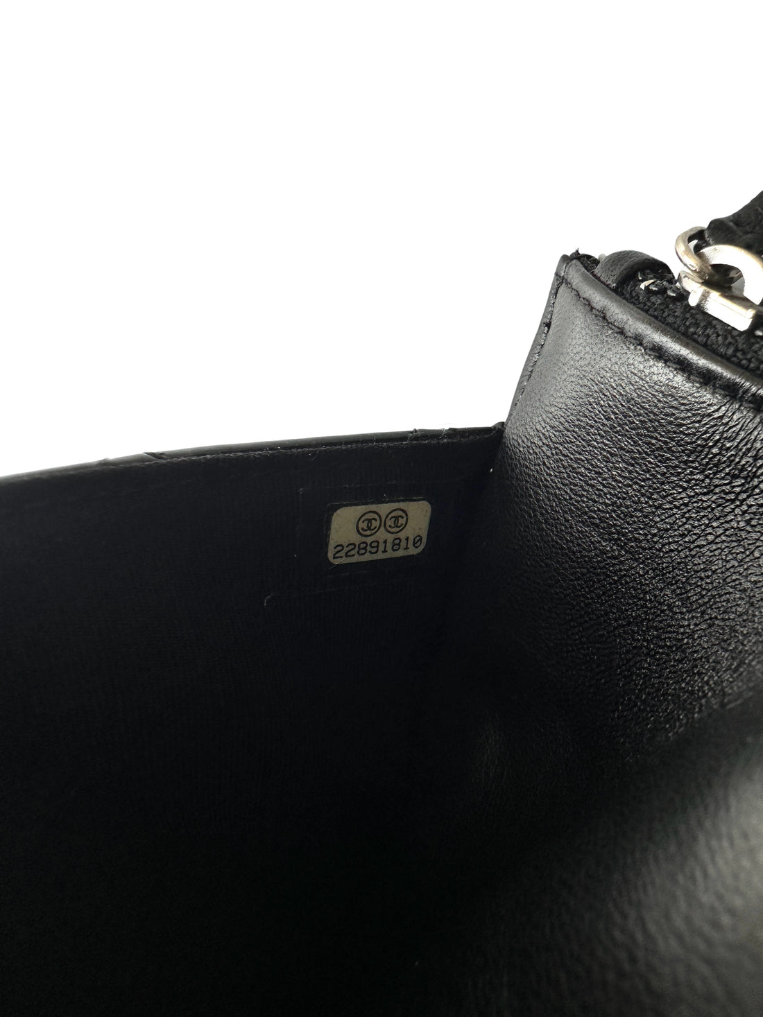 Chanel Black Quilted Patent Leather Wallet On Chain With Silver Buckle(22***10) IRIS208