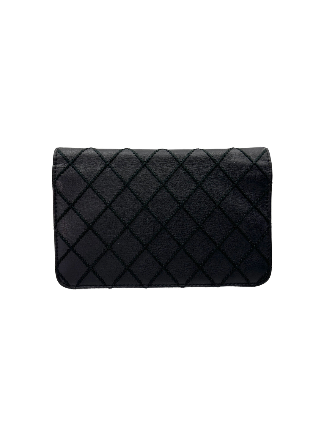 Chanel Black Quilted Calfskin Diamond Stitch Wallet On Chain(19***54) CC1880