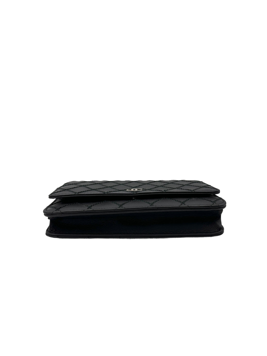 Chanel Black Quilted Calfskin Diamond Stitch Wallet On Chain(19***54) CC1880