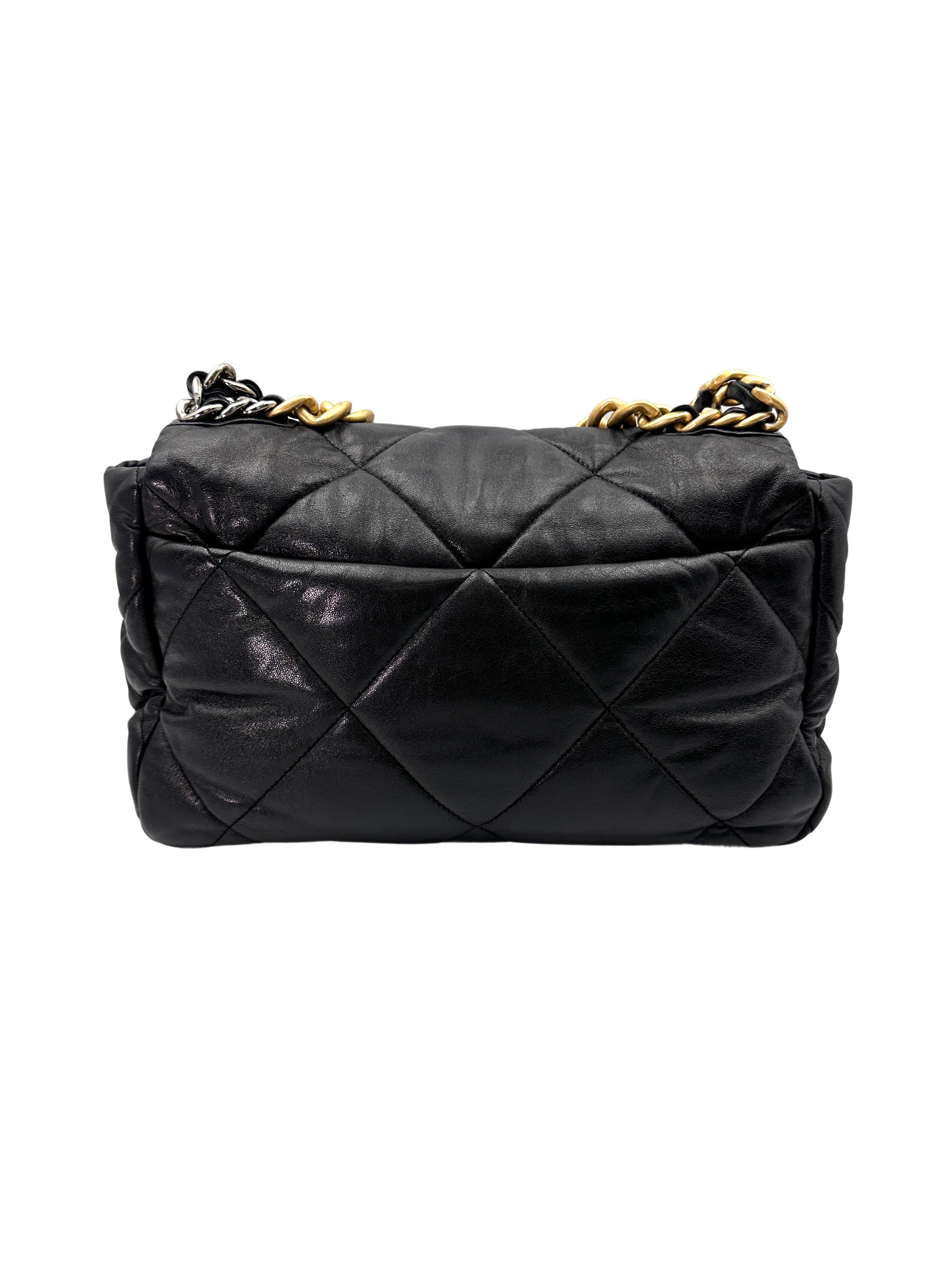 Chanel 19Bag Black Quilted Leather Flap Bag With Gold Hardware(29***55) CC1879