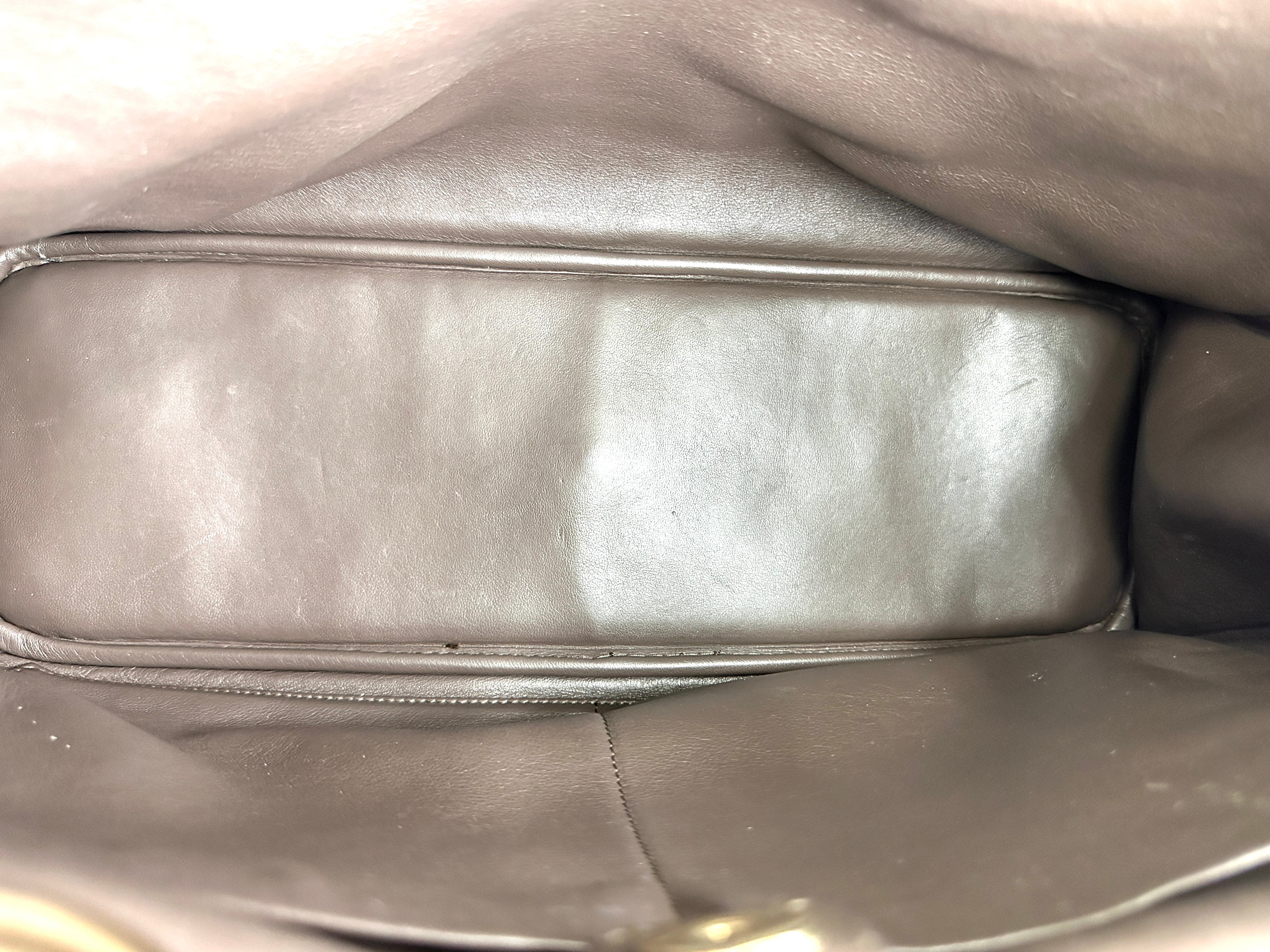 Christian Dior Diorissimo Beige Leather Large Size Top Handle Bag DR715
