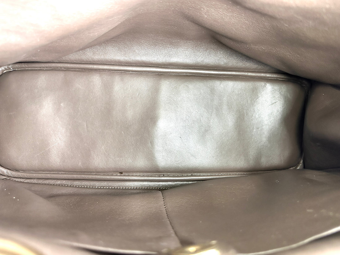 Christian Dior Diorissimo Beige Leather Large Size Top Handle Bag DR715