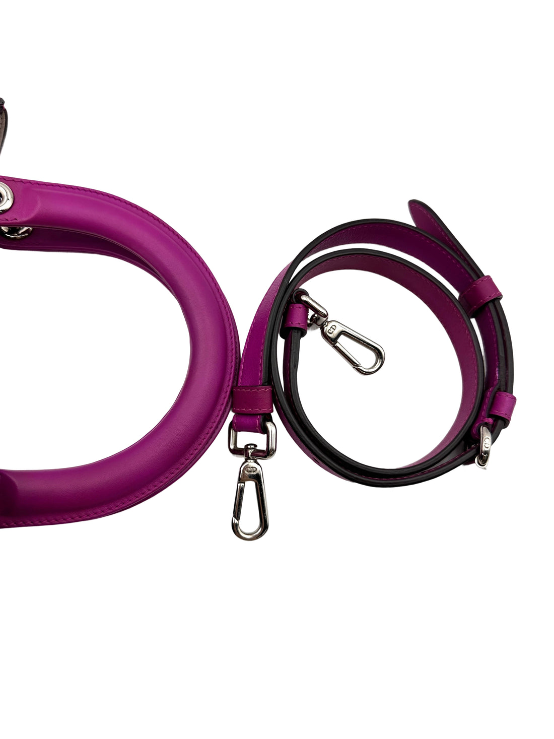 Christian Dior Diorissimo Purple Leather Medium Size Top Handle Bag With Pouch DR716
